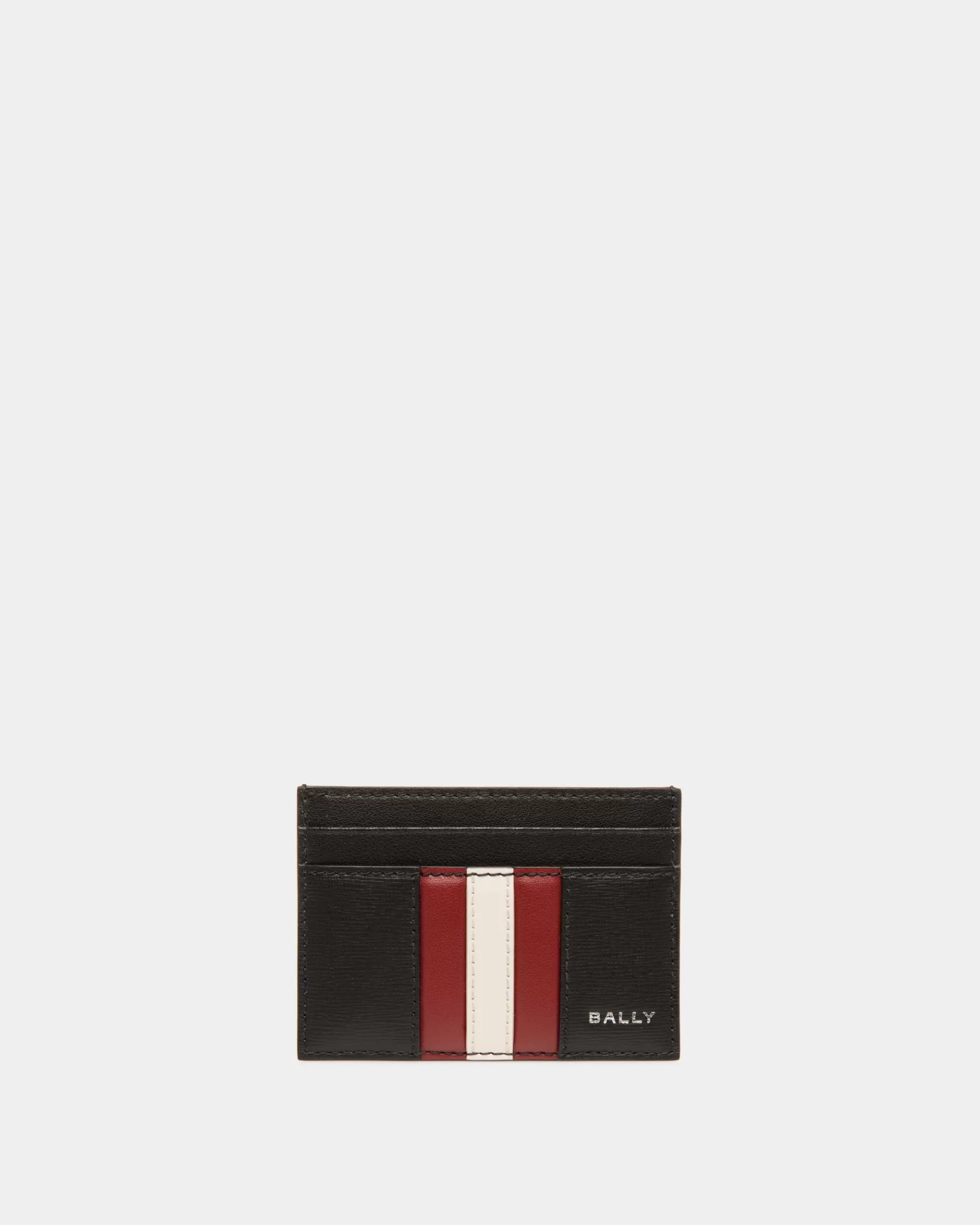 Wallets & Card Holders<Bally Mythos Card Holder In Recycled Leather Black