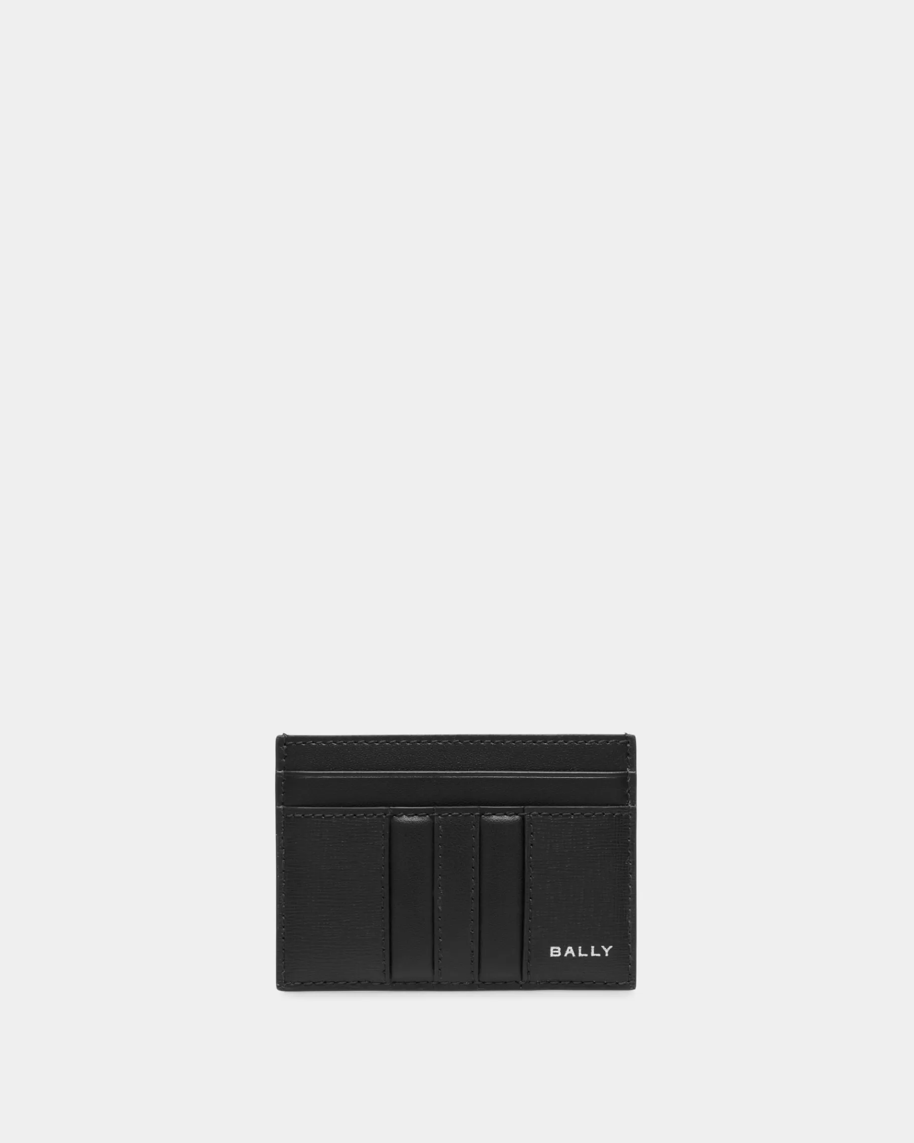 Wallets & Card Holders<Bally Mythos Card Holder In Recycled Leather Black