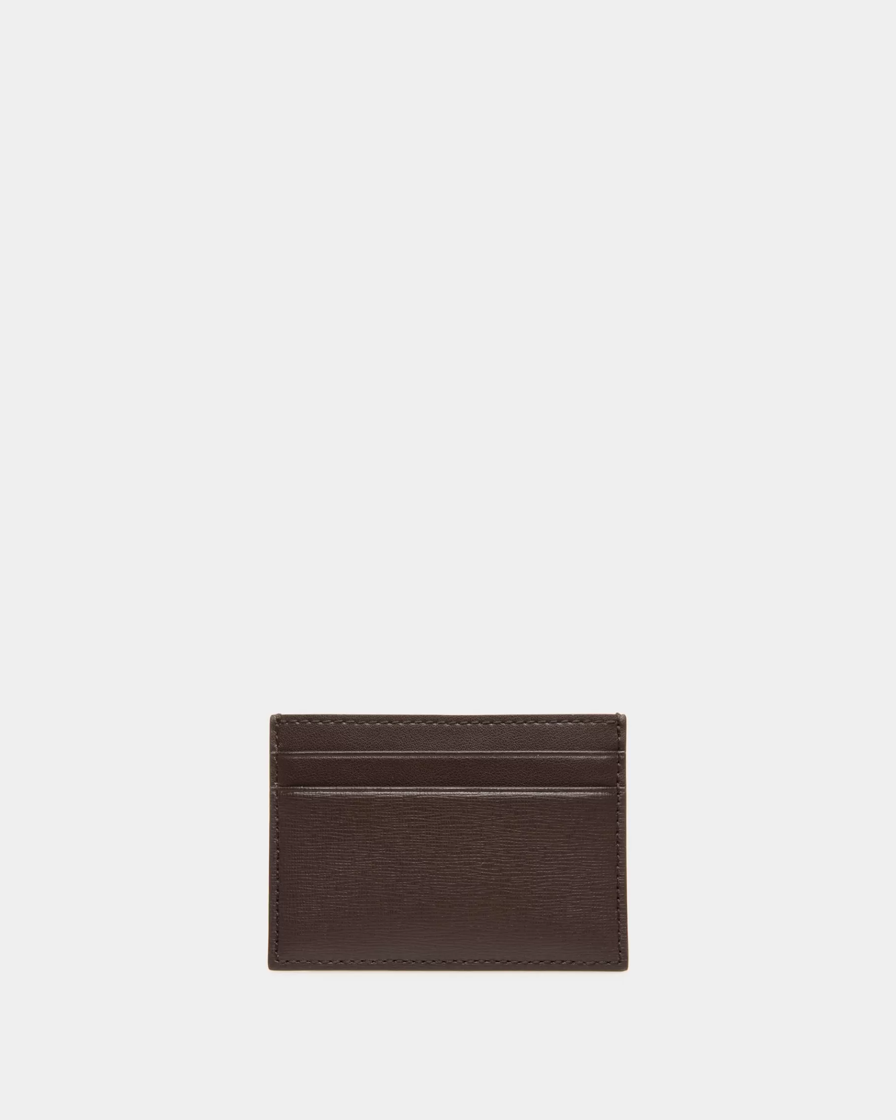 Wallets & Card Holders<Bally Mythos Card Holder in Ebano Recycled Leather Brown
