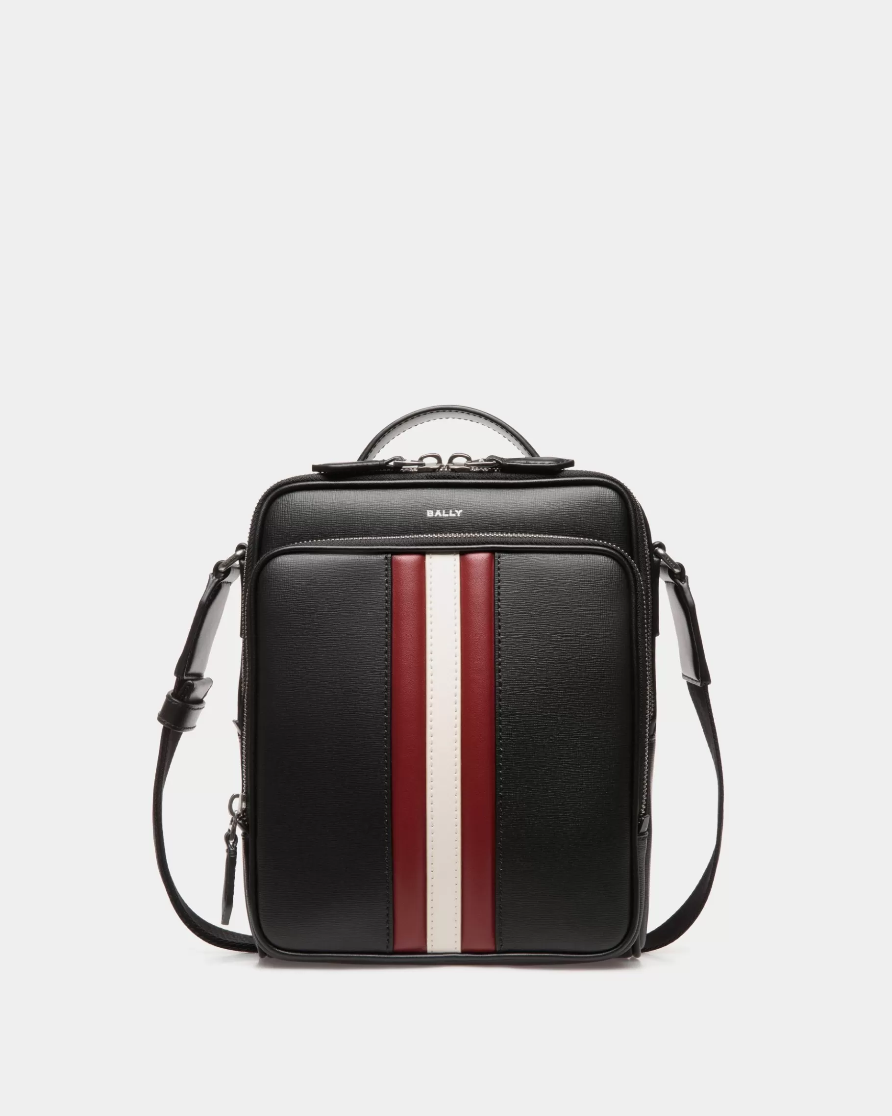 Messenger Bags<Bally Mythos Crossbody Bag In Recycled Leather Black
