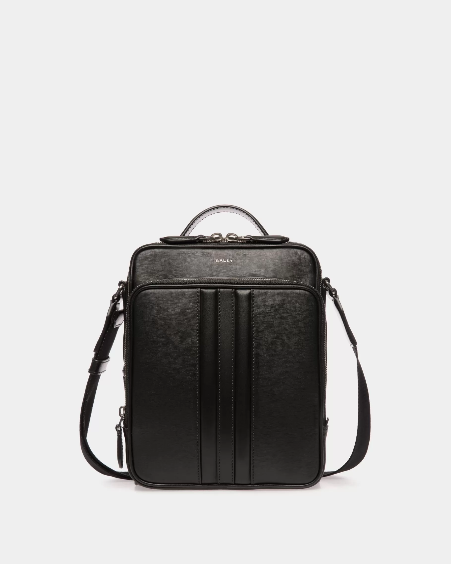Messenger Bags<Bally Mythos Crossbody Bag In Recycled Leather Black