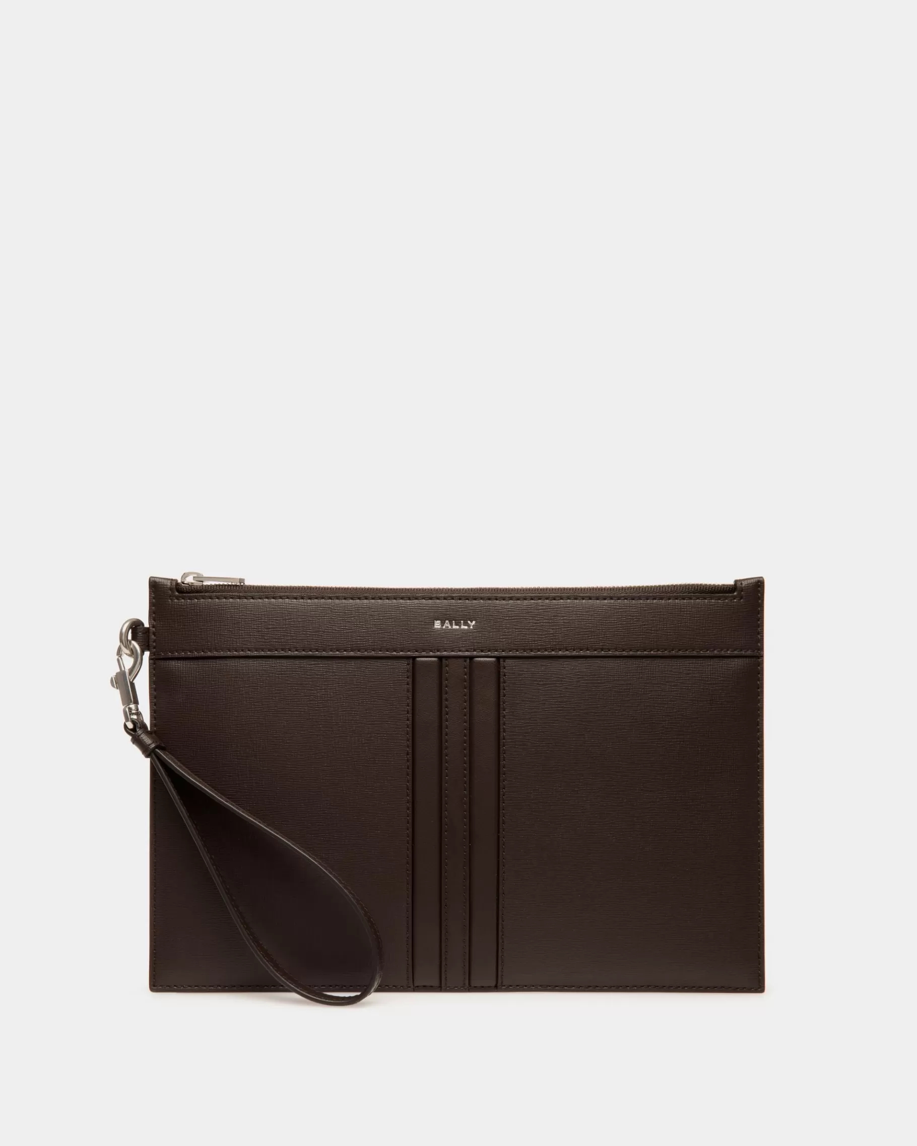 Small Accessories<Bally Mythos Pochette in Ebano Recycled Leather Brown