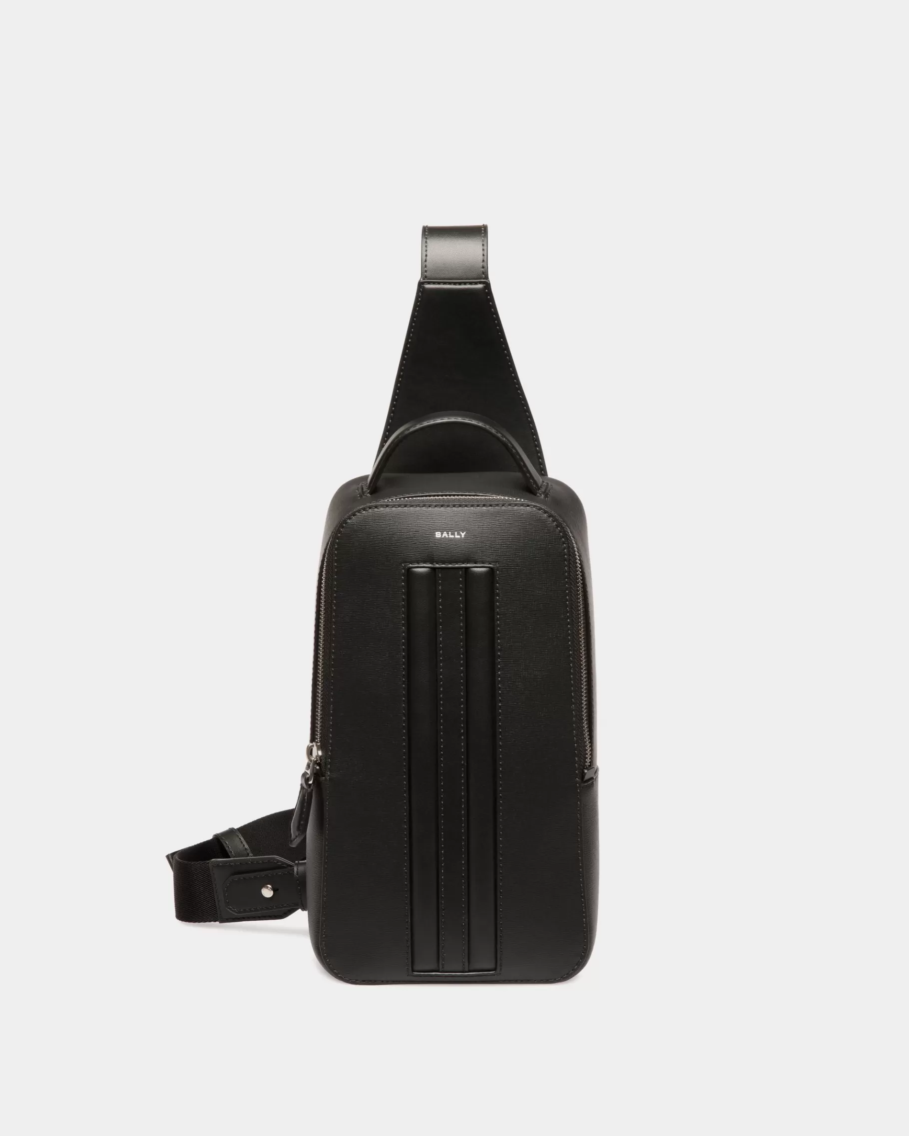 Messenger Bags<Bally Mythos Sling Bag In Recycled Leather Black