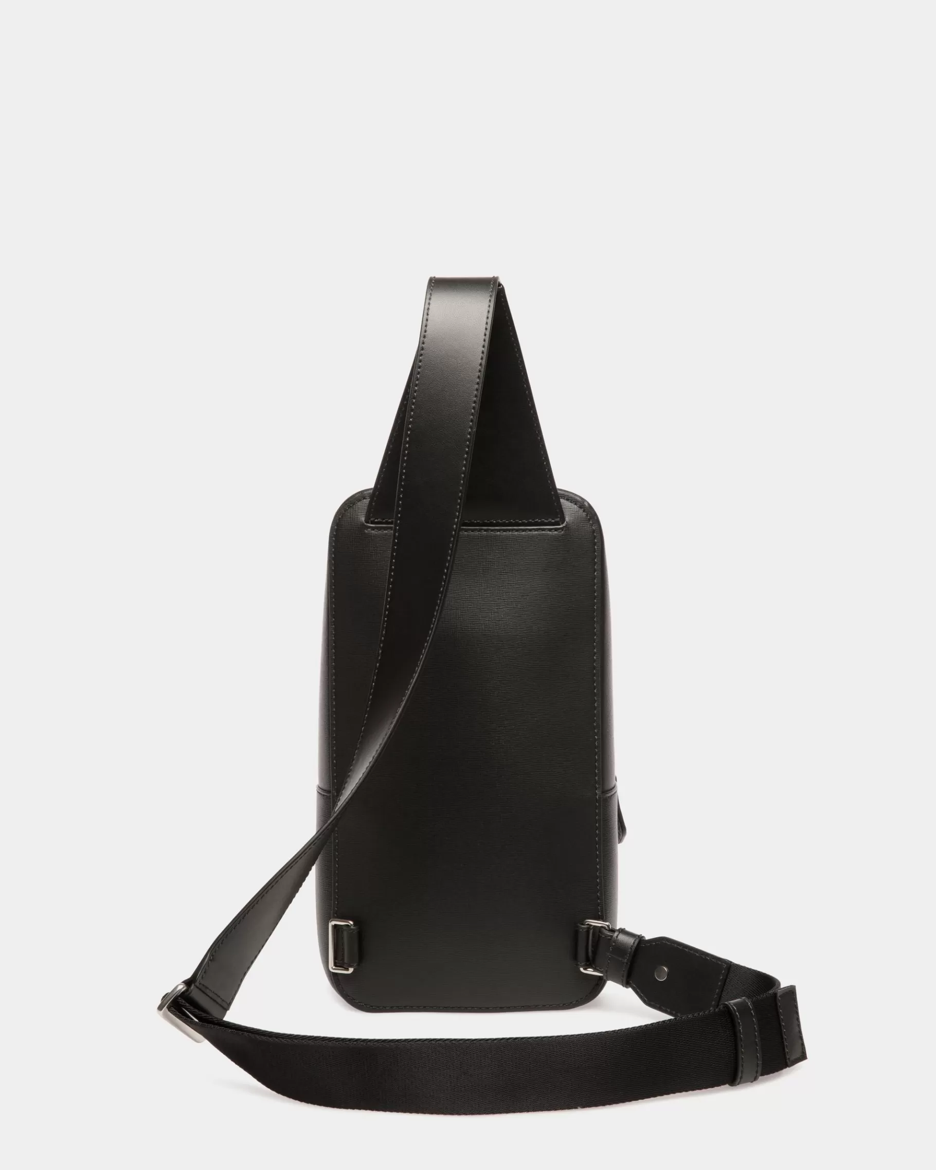 Messenger Bags<Bally Mythos Sling Bag In Recycled Leather Black