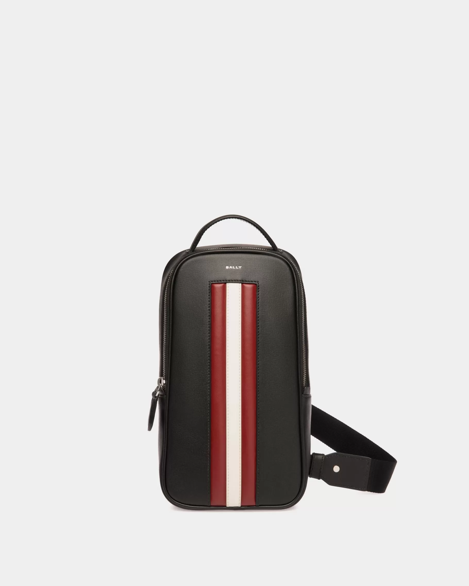 Messenger Bags<Bally Mythos Sling Bag In Recycled Leather Black