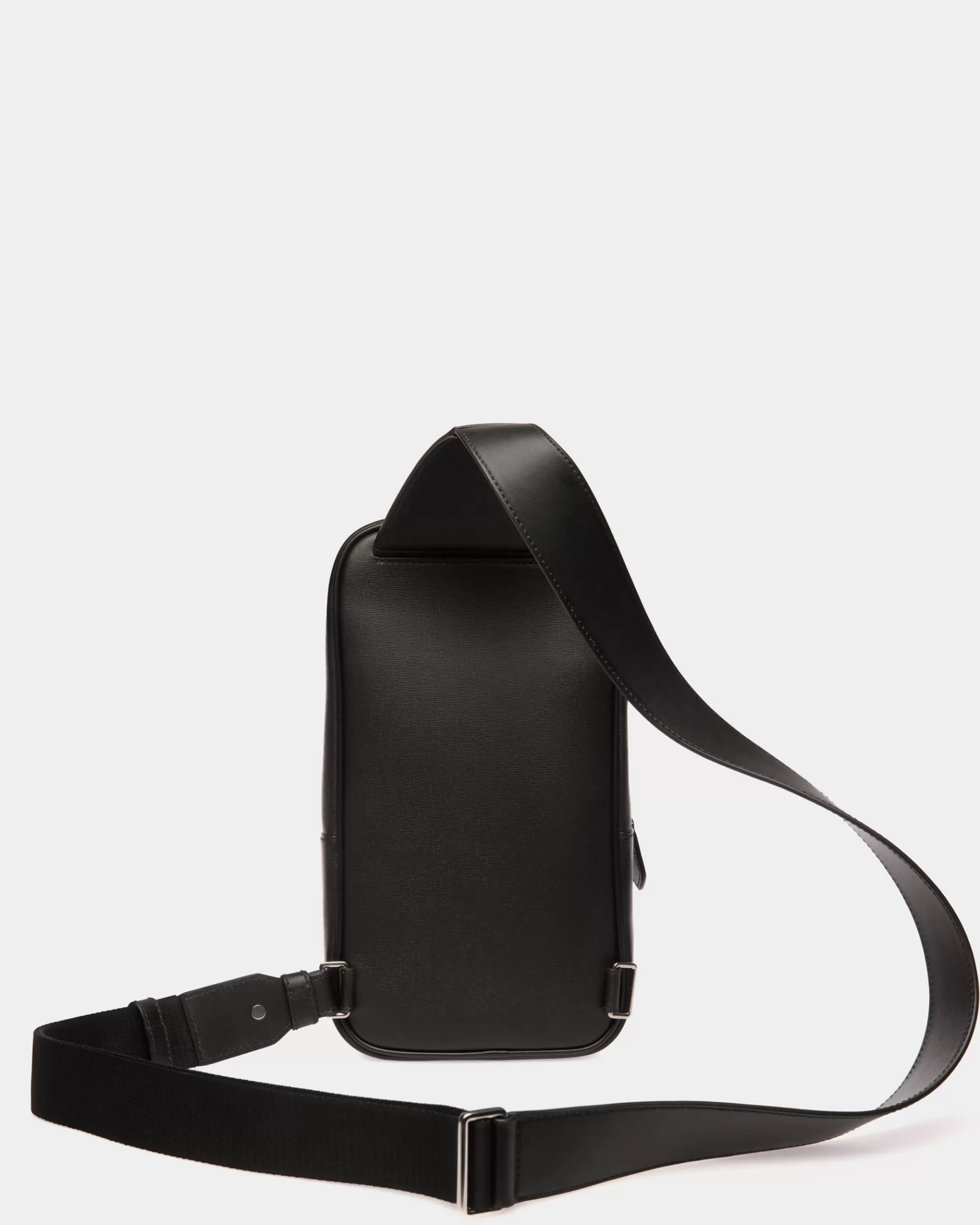 Messenger Bags<Bally Mythos Sling Bag In Recycled Leather Black