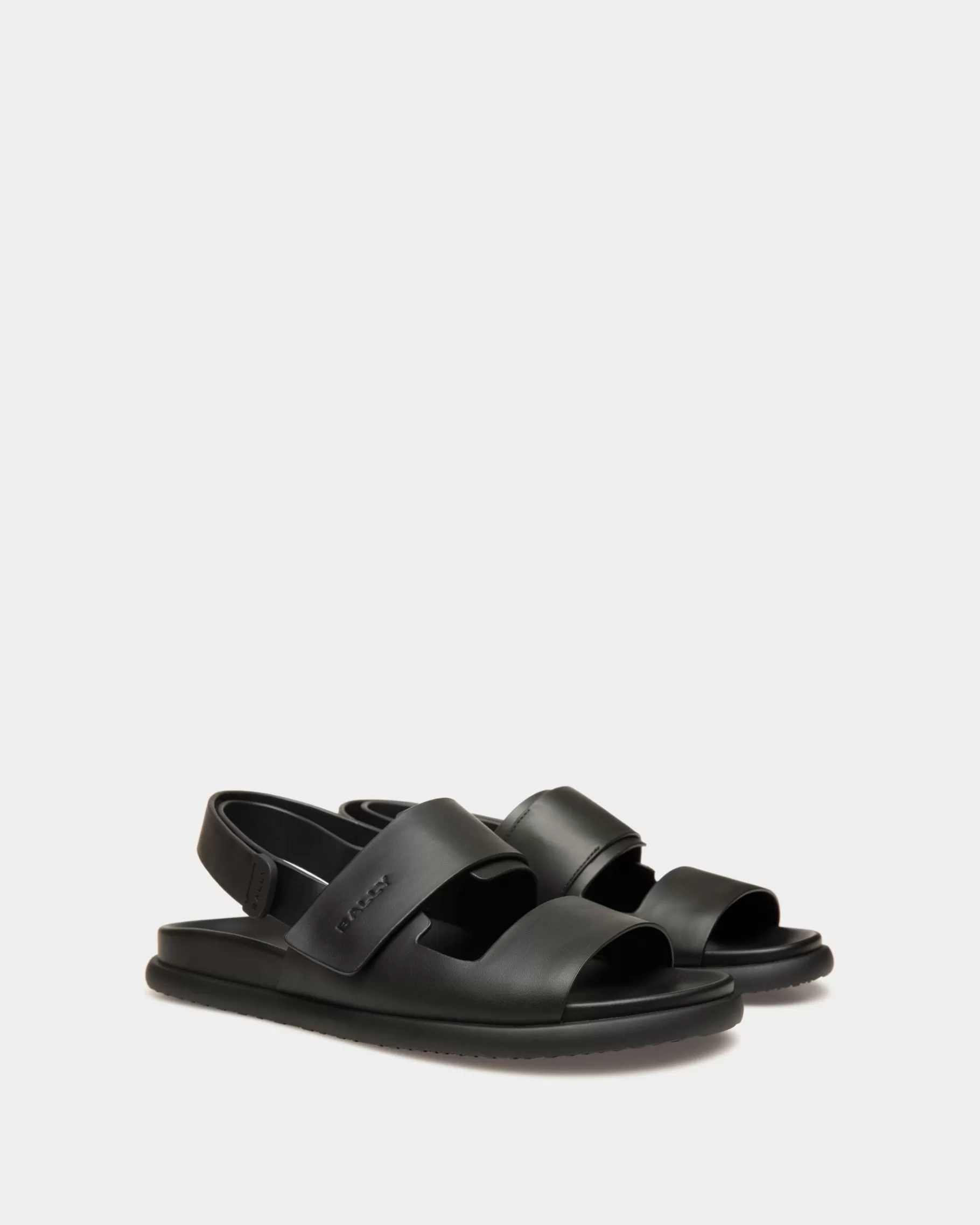 Sandals & Slides<Bally Newport Sandal in Leather Black
