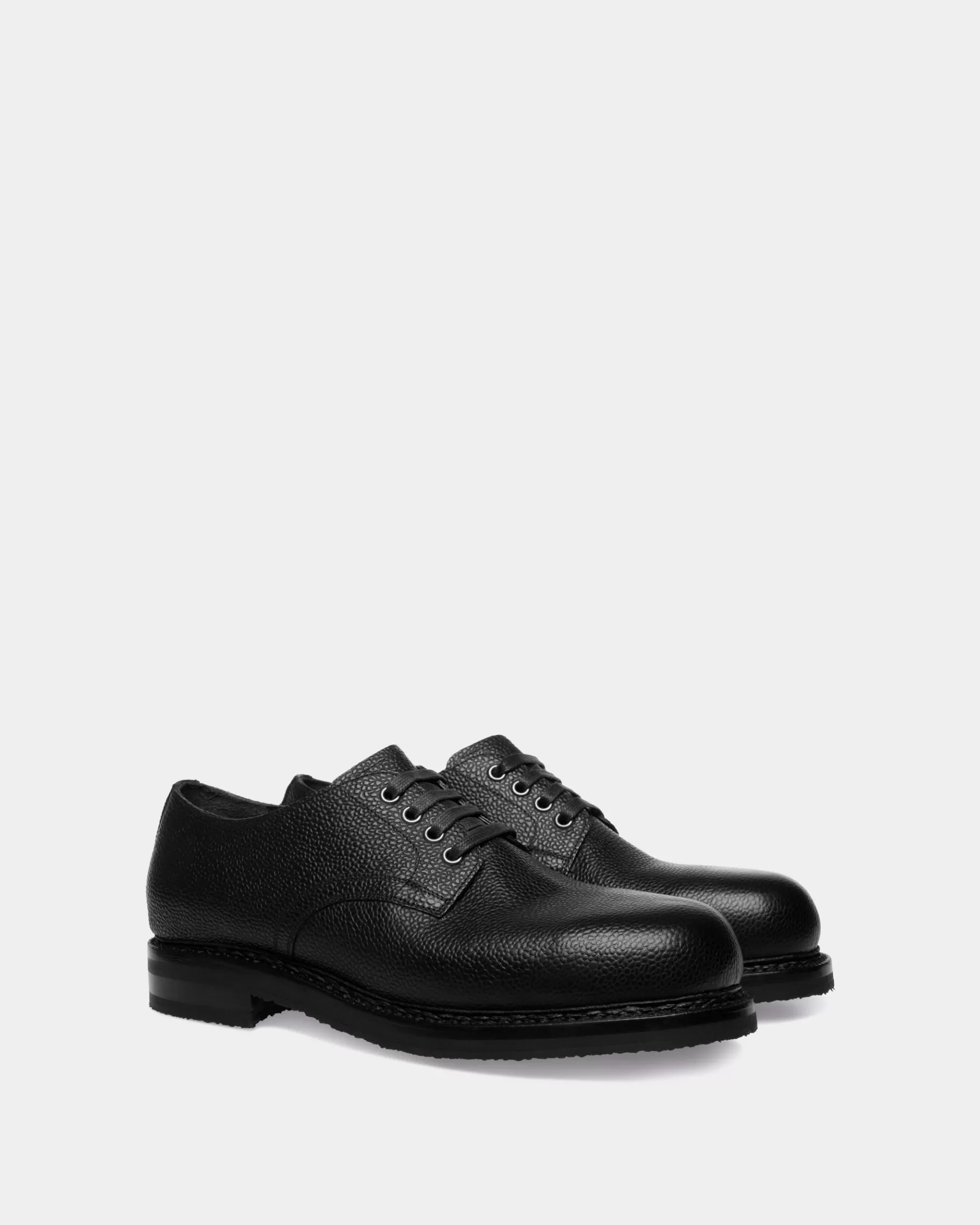 Lace Ups & Monks<Bally Norwelt Derby In Grained Leather Black