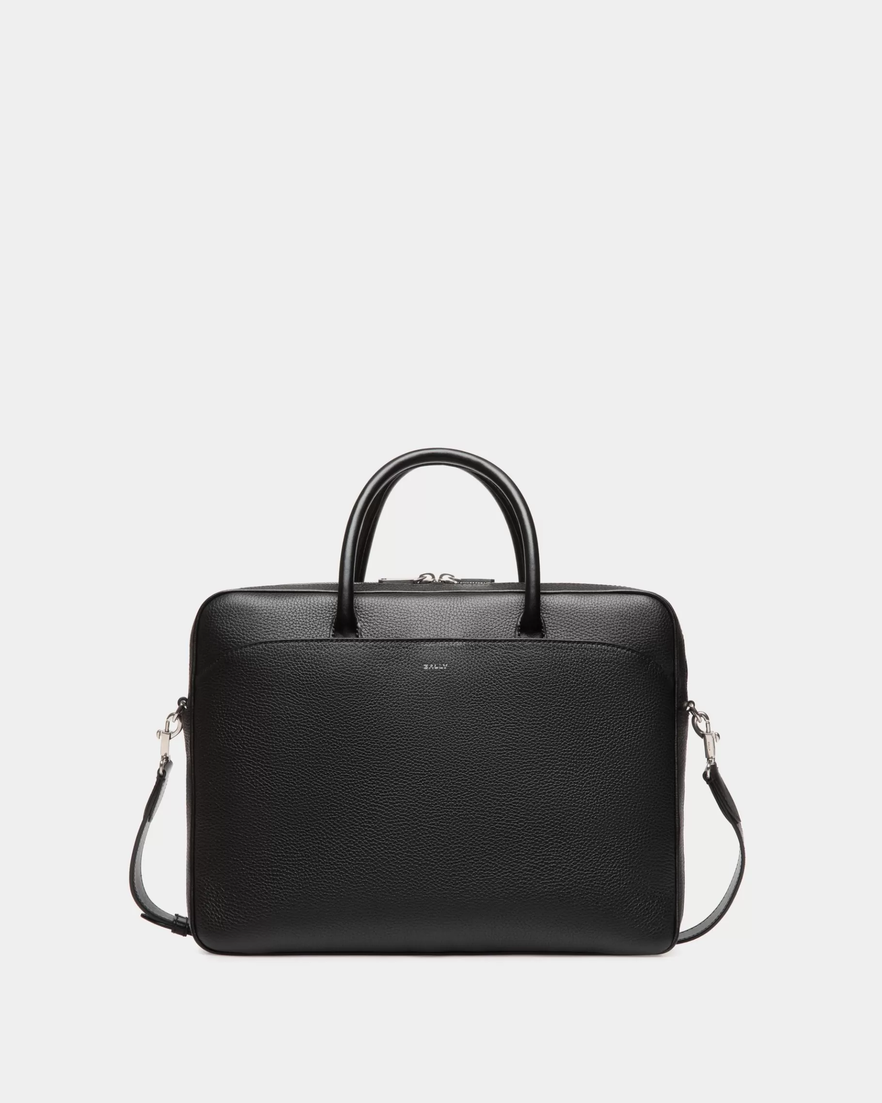 Business Bags<Bally Oeden Briefcase In Leather Black