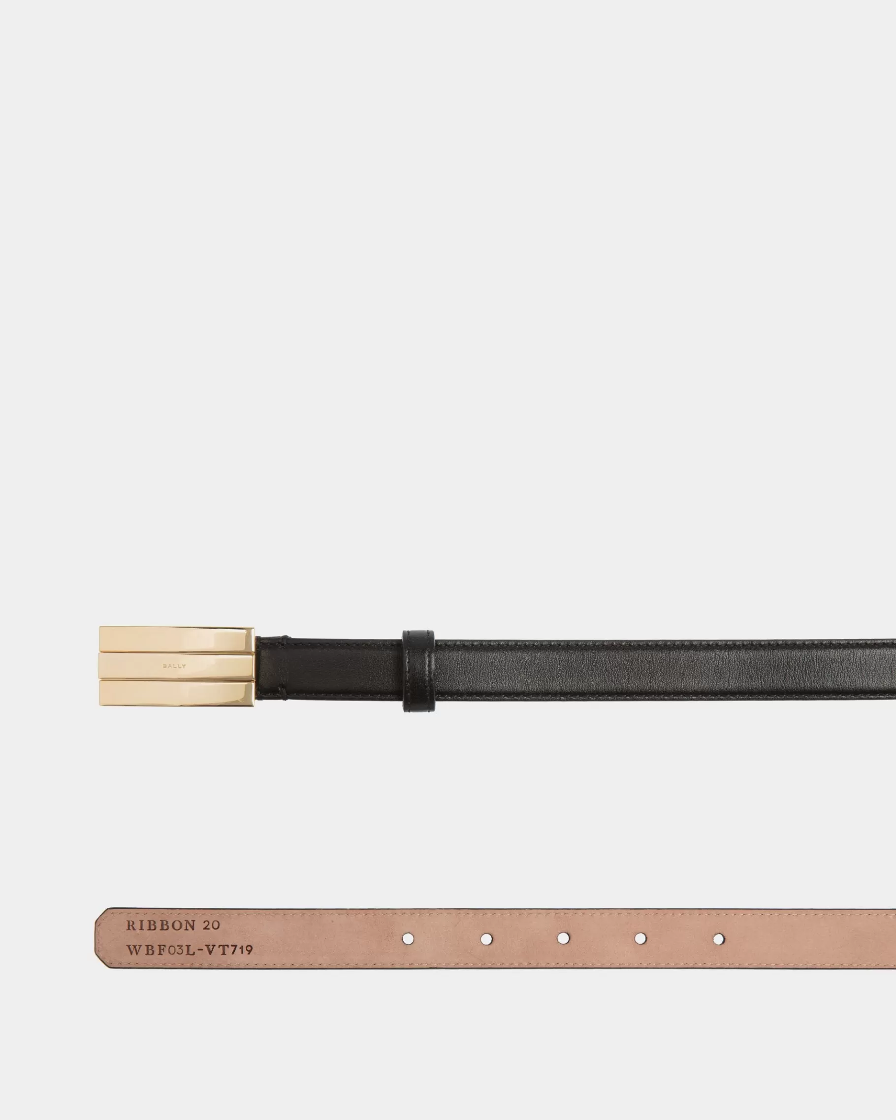Belts<Bally Ollam 20mm Belt In Leather Black