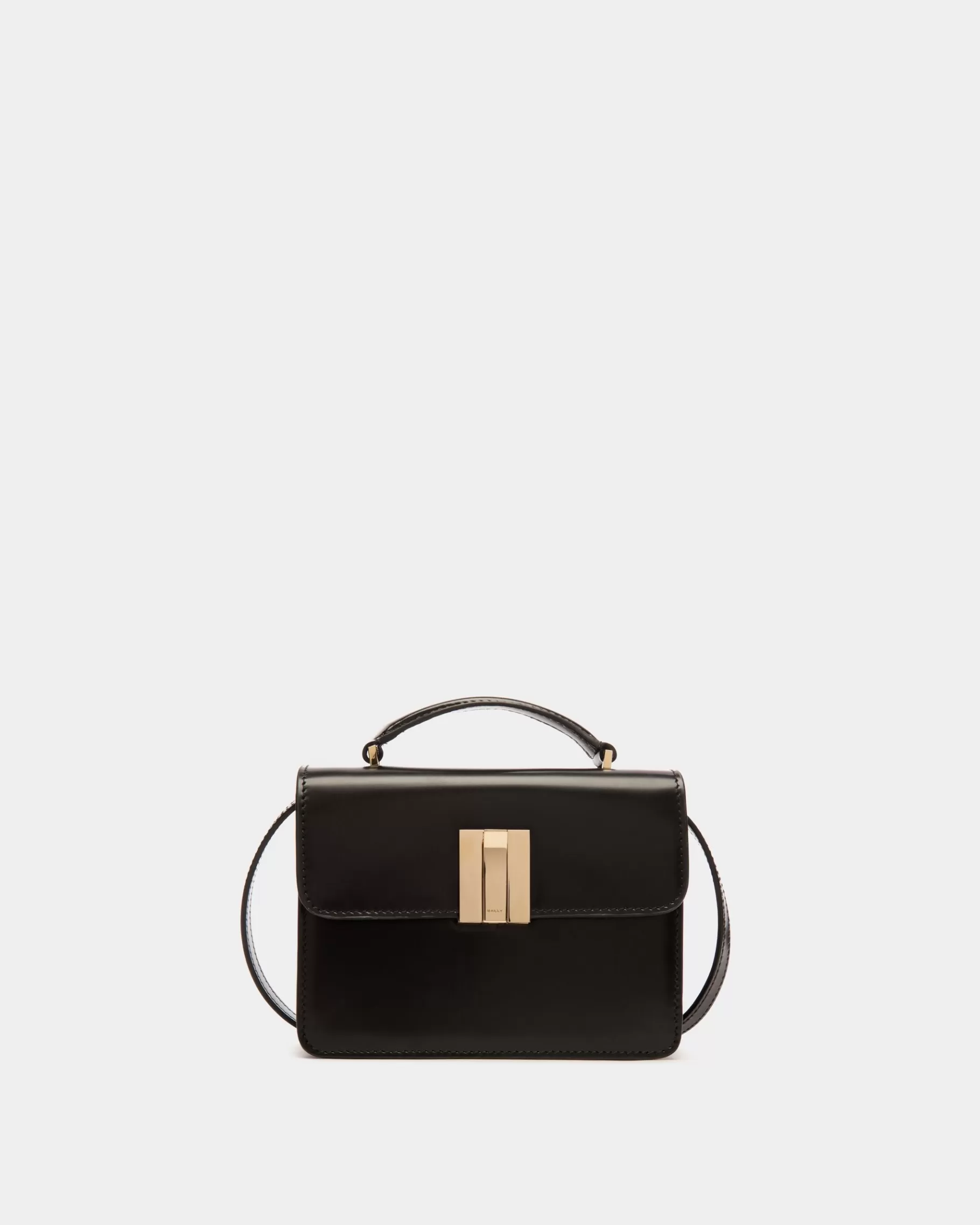 Top Handle Bags<Bally Ollam Mini Top Handle Bag in Brushed Leather Black