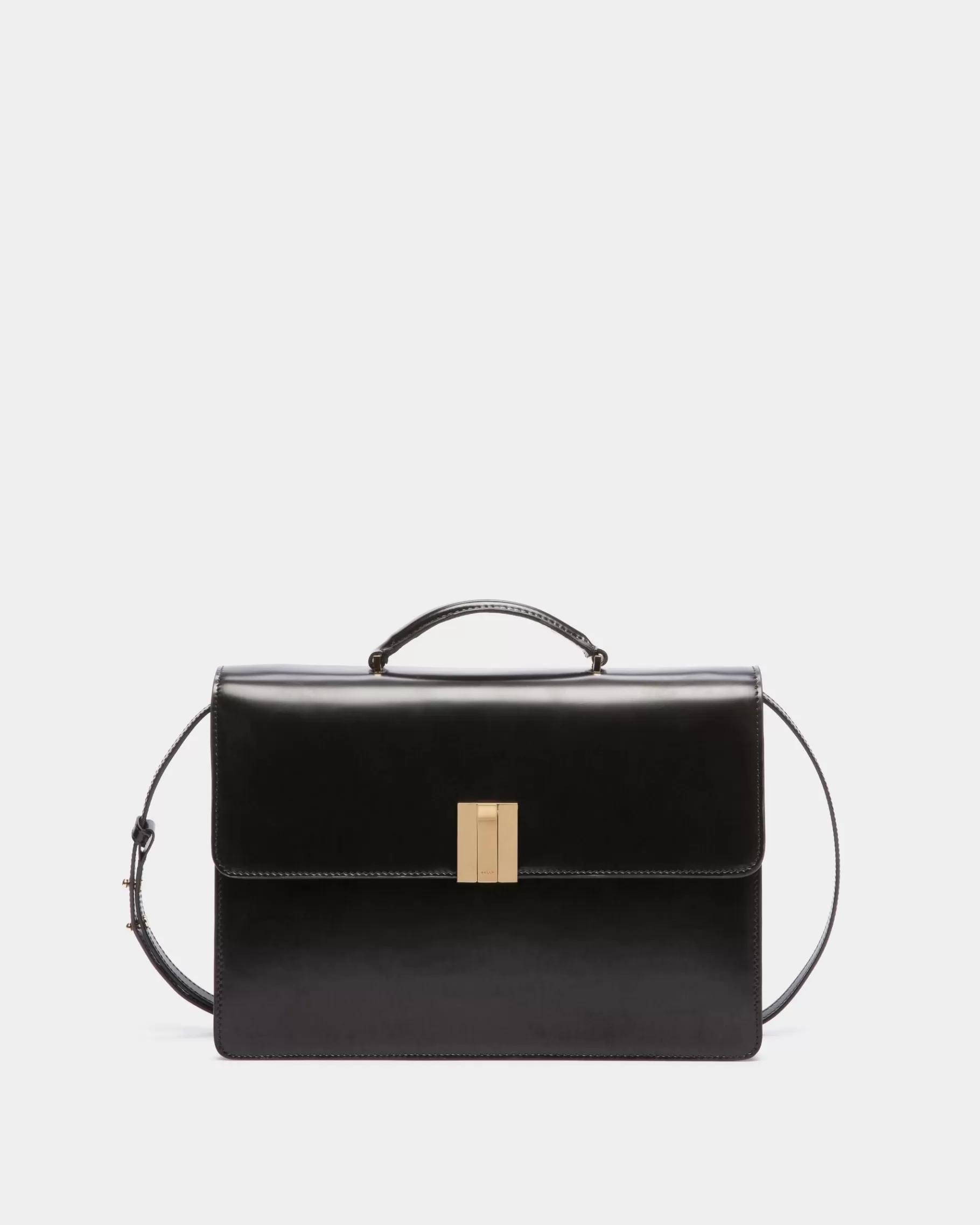 Top Handle Bags<Bally Ollam Top Handle Bag in Brushed Leather Black