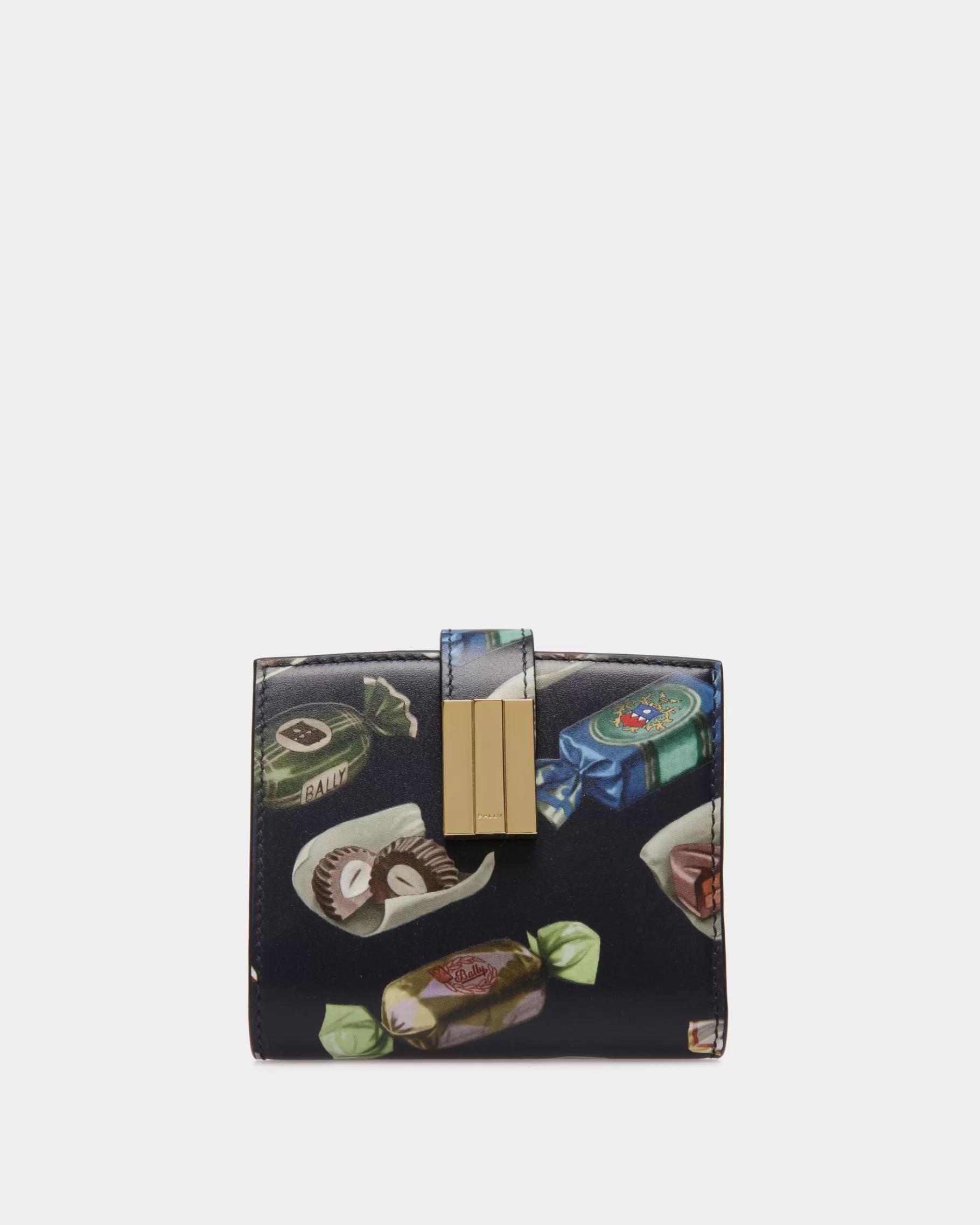 Wallets & Card Holders<Bally Ollam Wallet In Choco-Candy Print Leather Blue