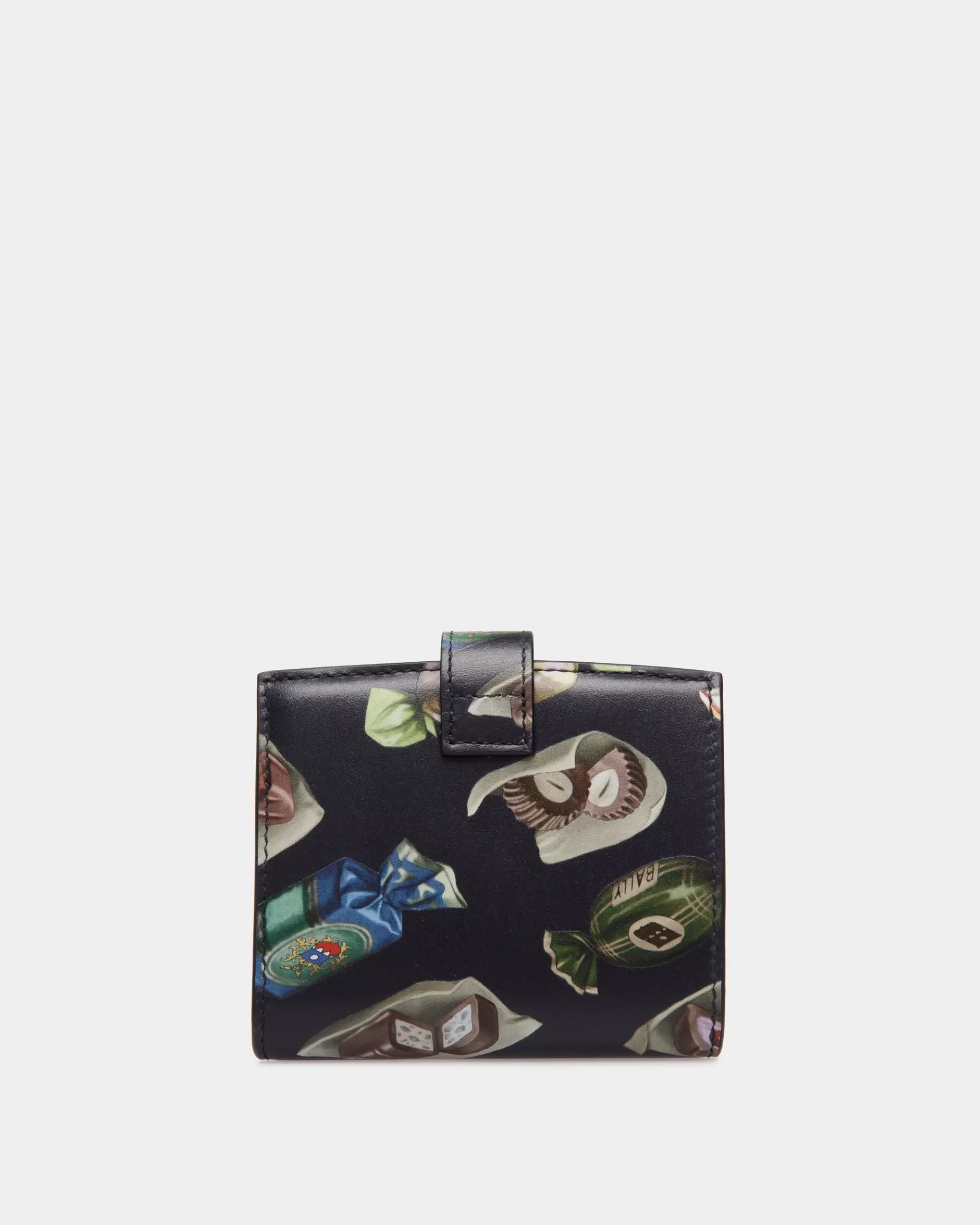 Wallets & Card Holders<Bally Ollam Wallet In Choco-Candy Print Leather Blue