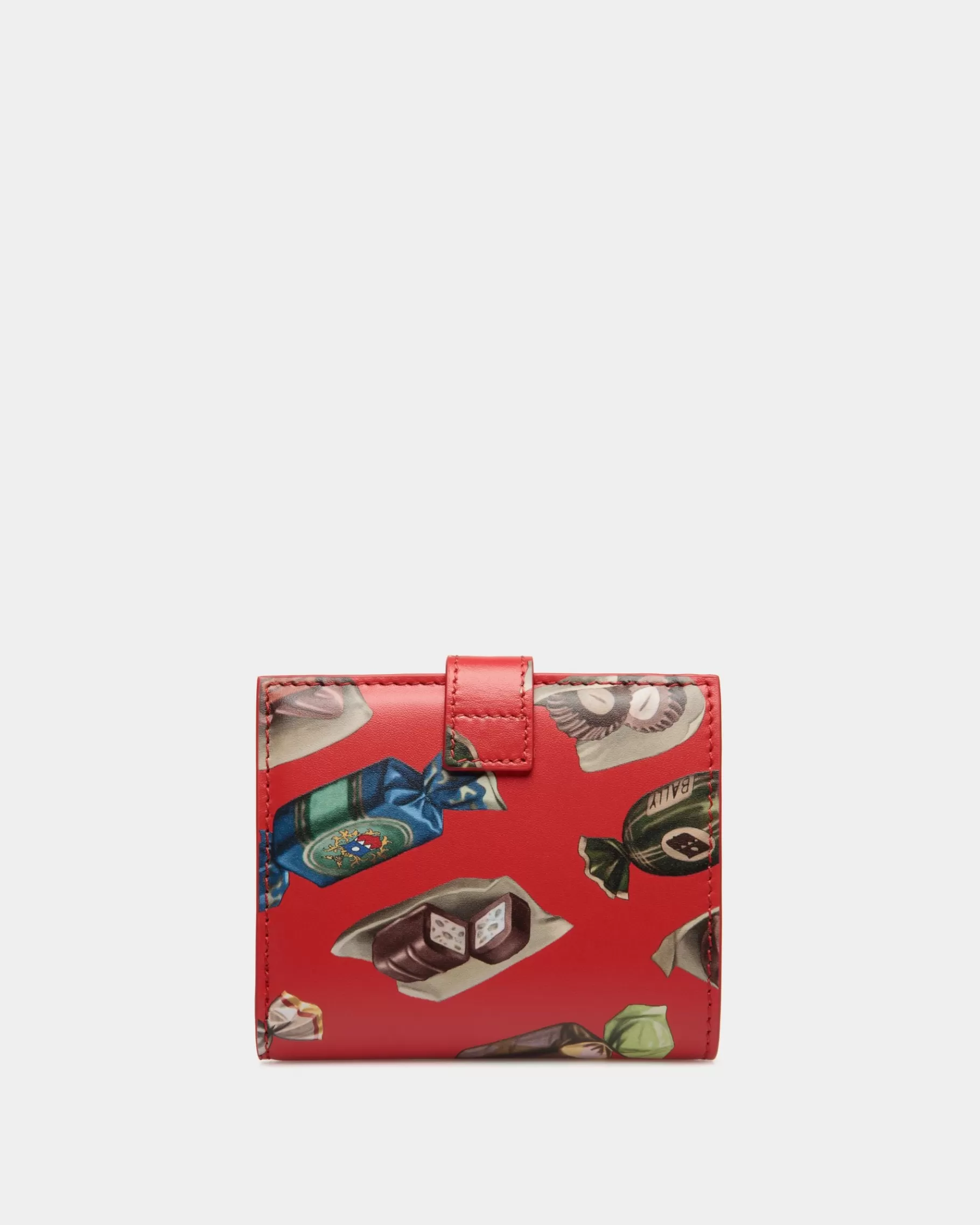 Wallets & Card Holders<Bally Ollam Wallet In Choco-Candy Print Leather Red