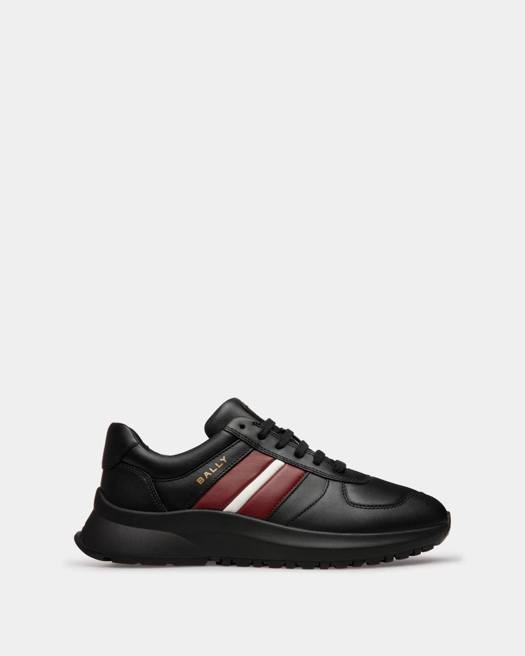 Sneakers<Bally Outline Sneaker In Leather Black