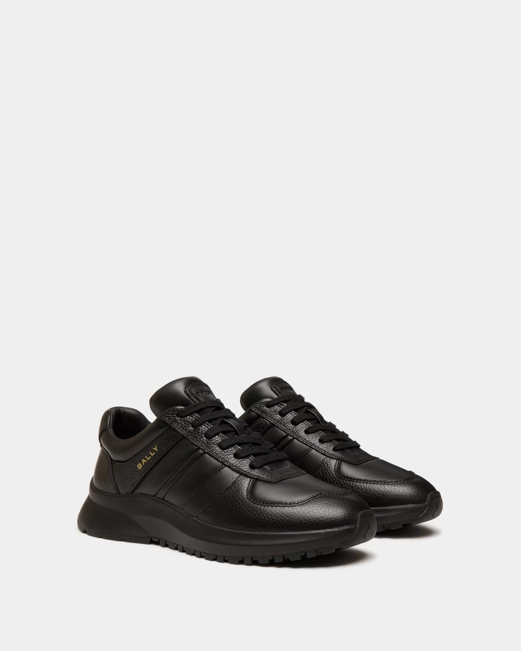 Sneakers<Bally Outline Sneaker in Leather Black