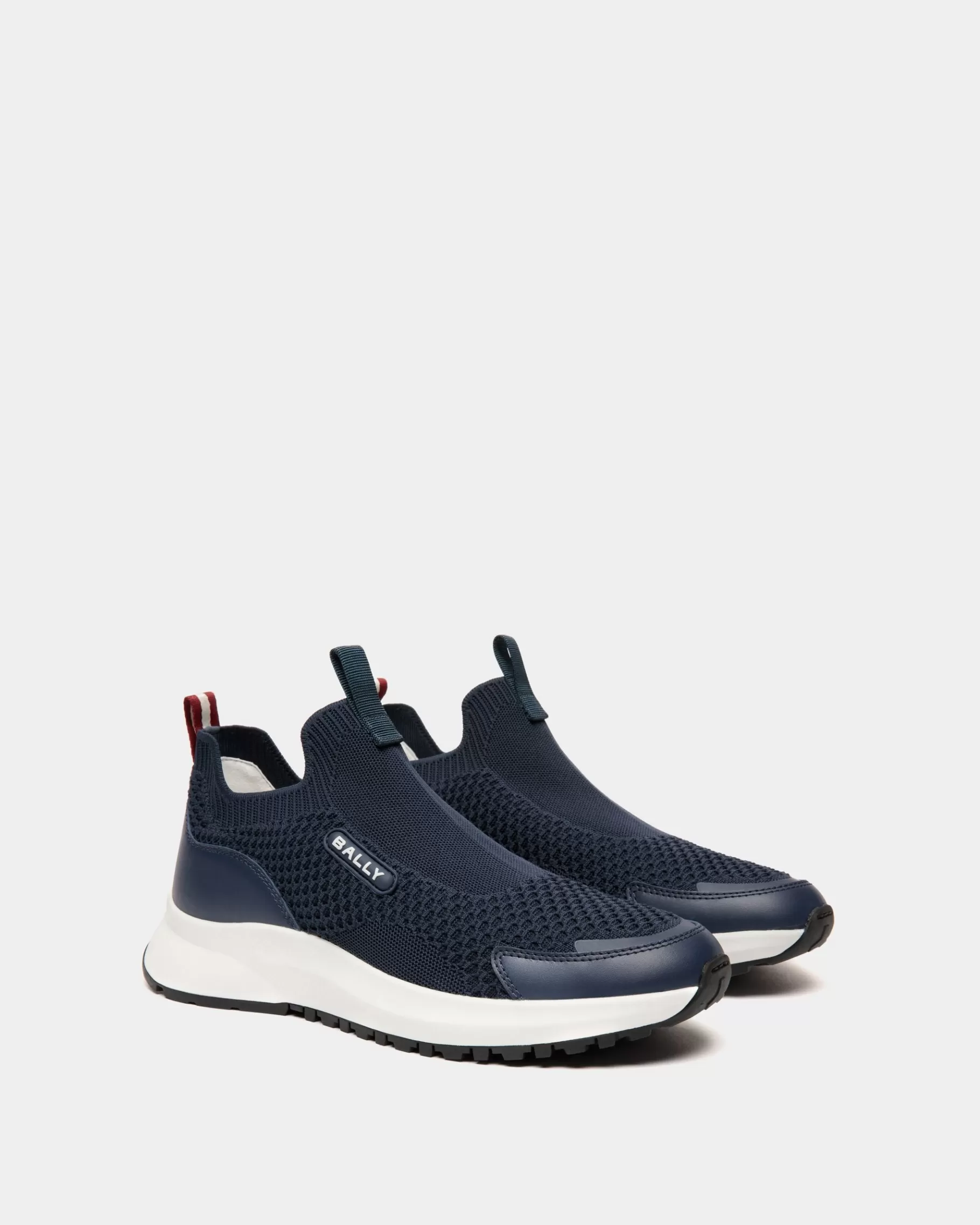 Sneakers<Bally Outline Sneaker in Knit Fabric Blue