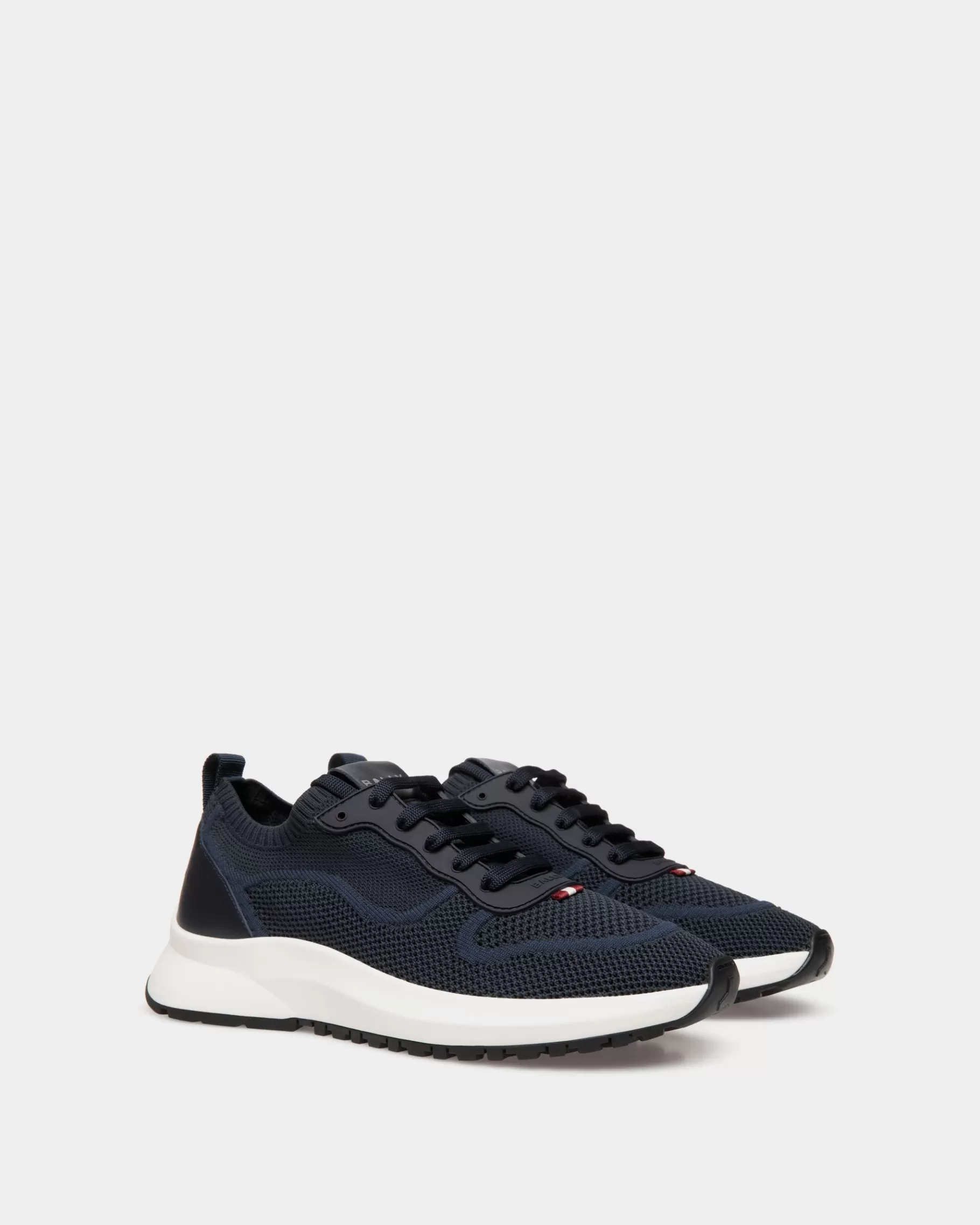 Sneakers<Bally Outline Sneaker In Navy Knit Blue