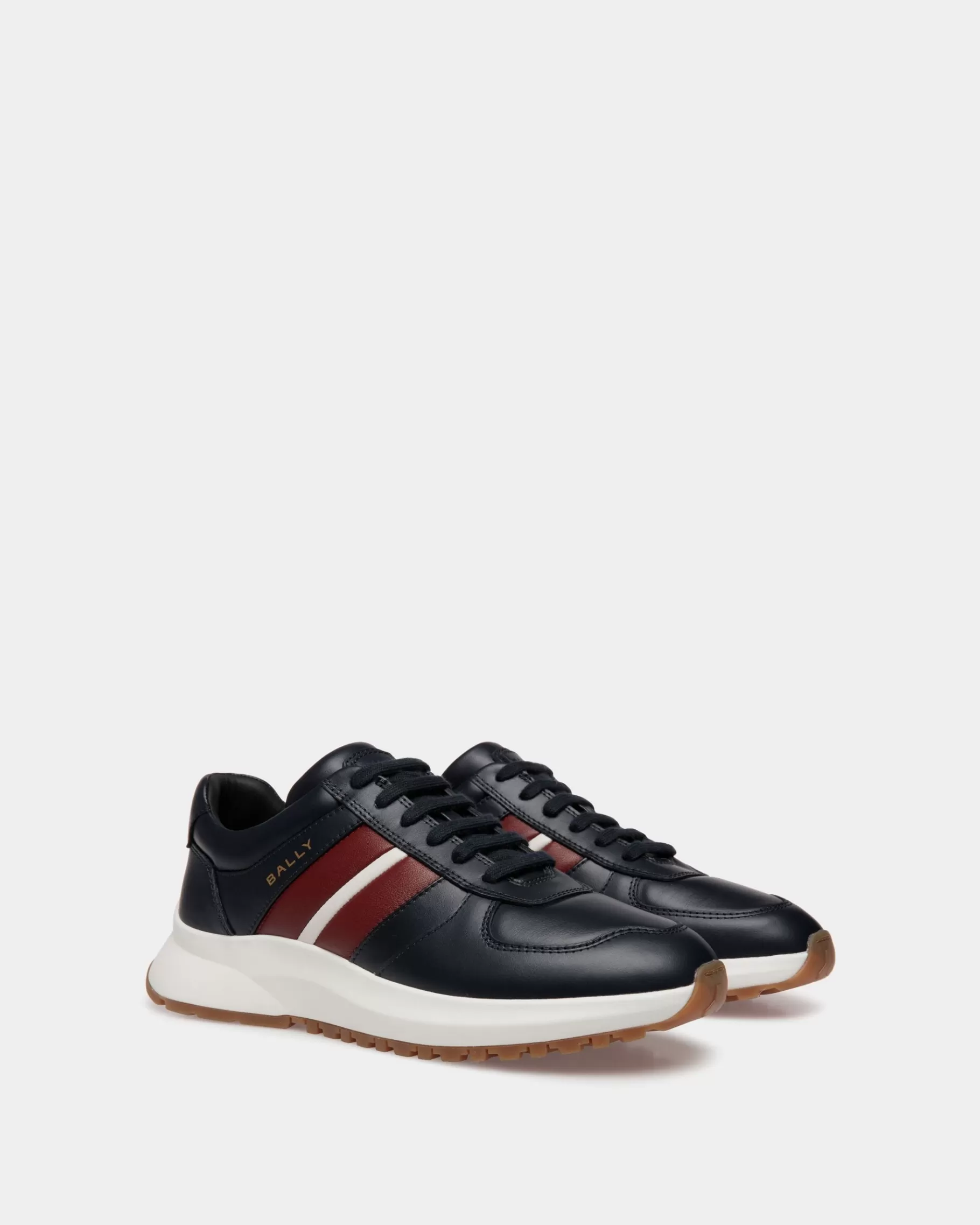 Sneakers<Bally Outline Sneaker In Navy Leather Blue