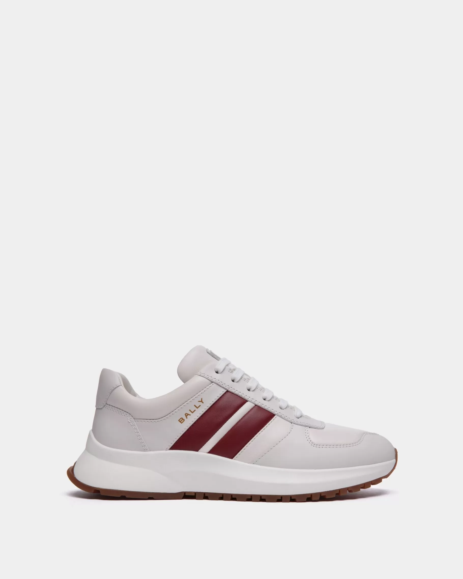 Sneakers<Bally Outline Sneaker In Leather White