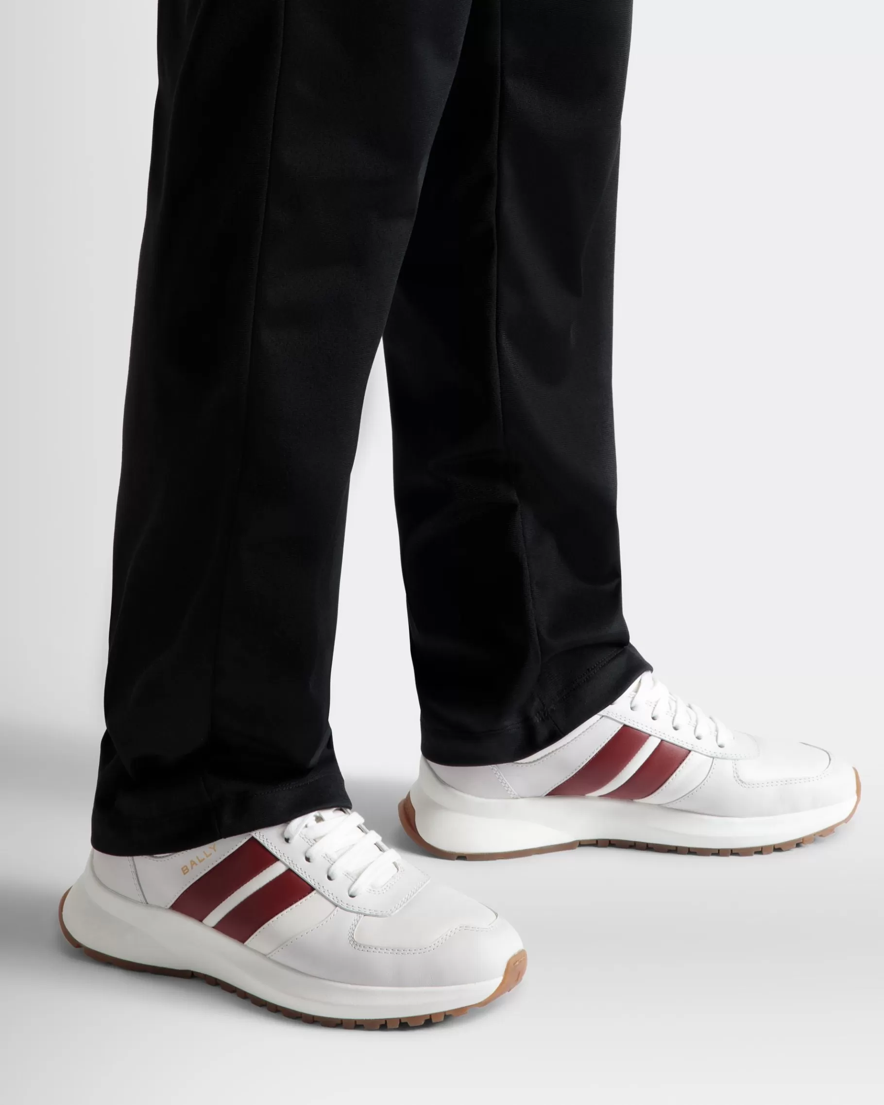 Sneakers<Bally Outline Sneaker In Leather White