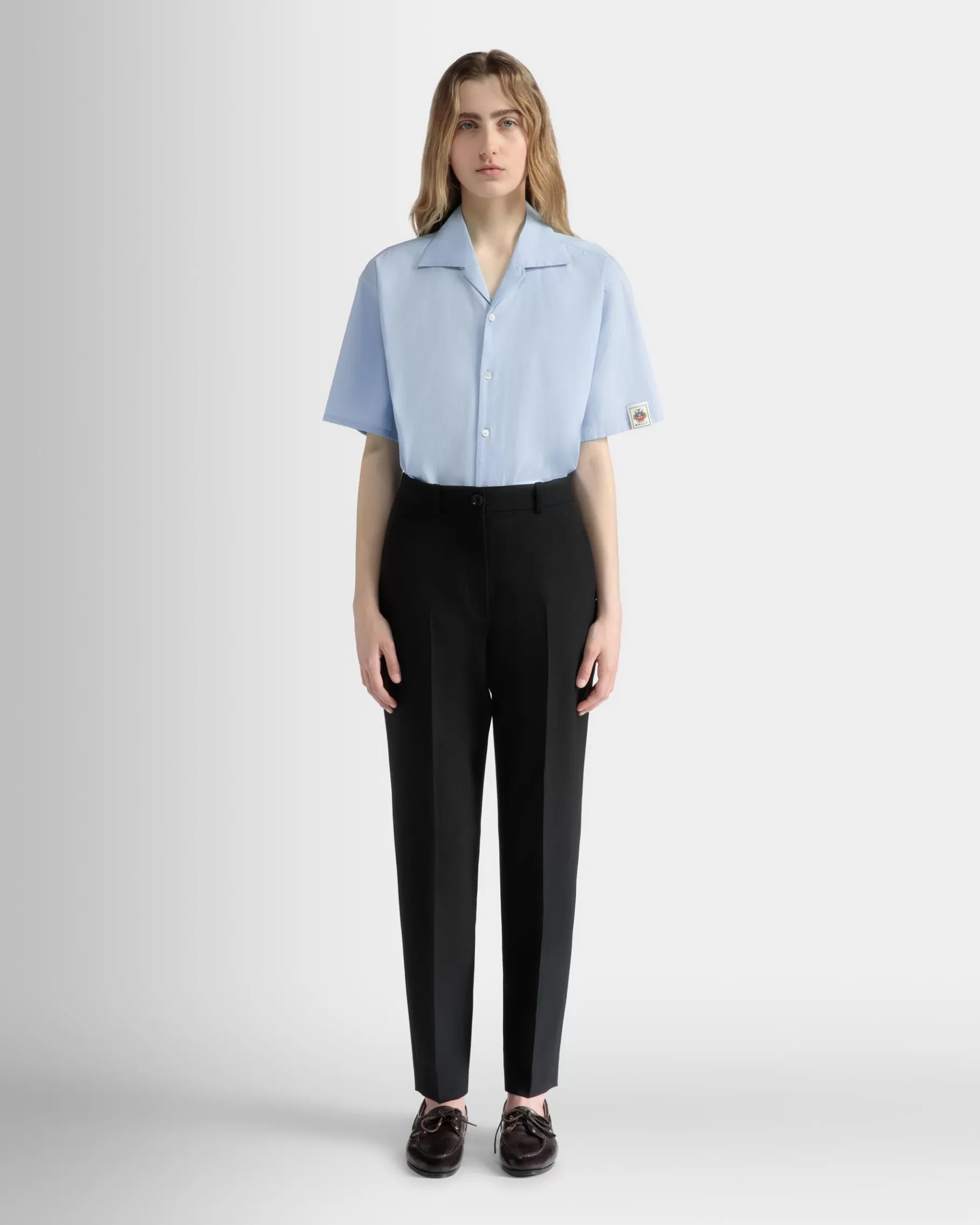 Shirts & T-shirts<Bally Oversized Shirt in Light Cotton Blue