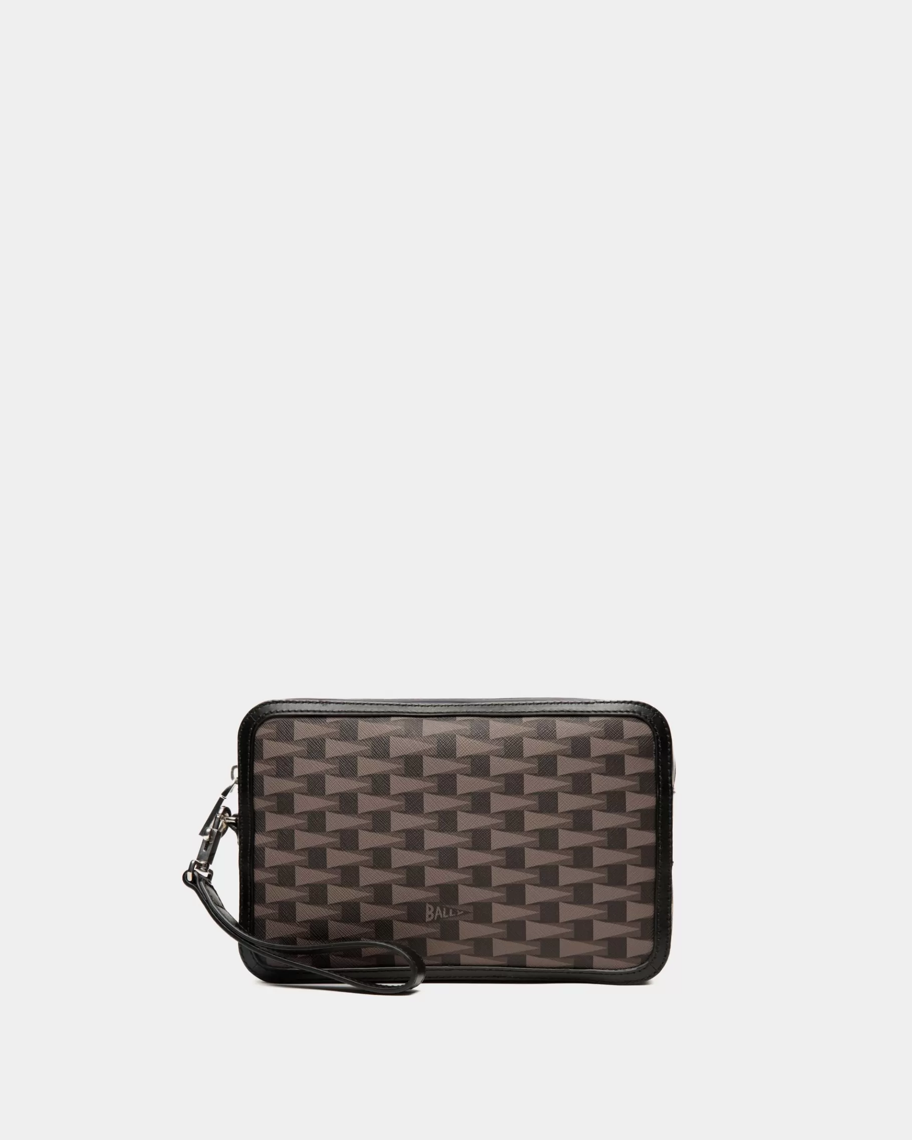 Clutches & Portfolios<Bally Pennant Pouch in Pennant Motif Black