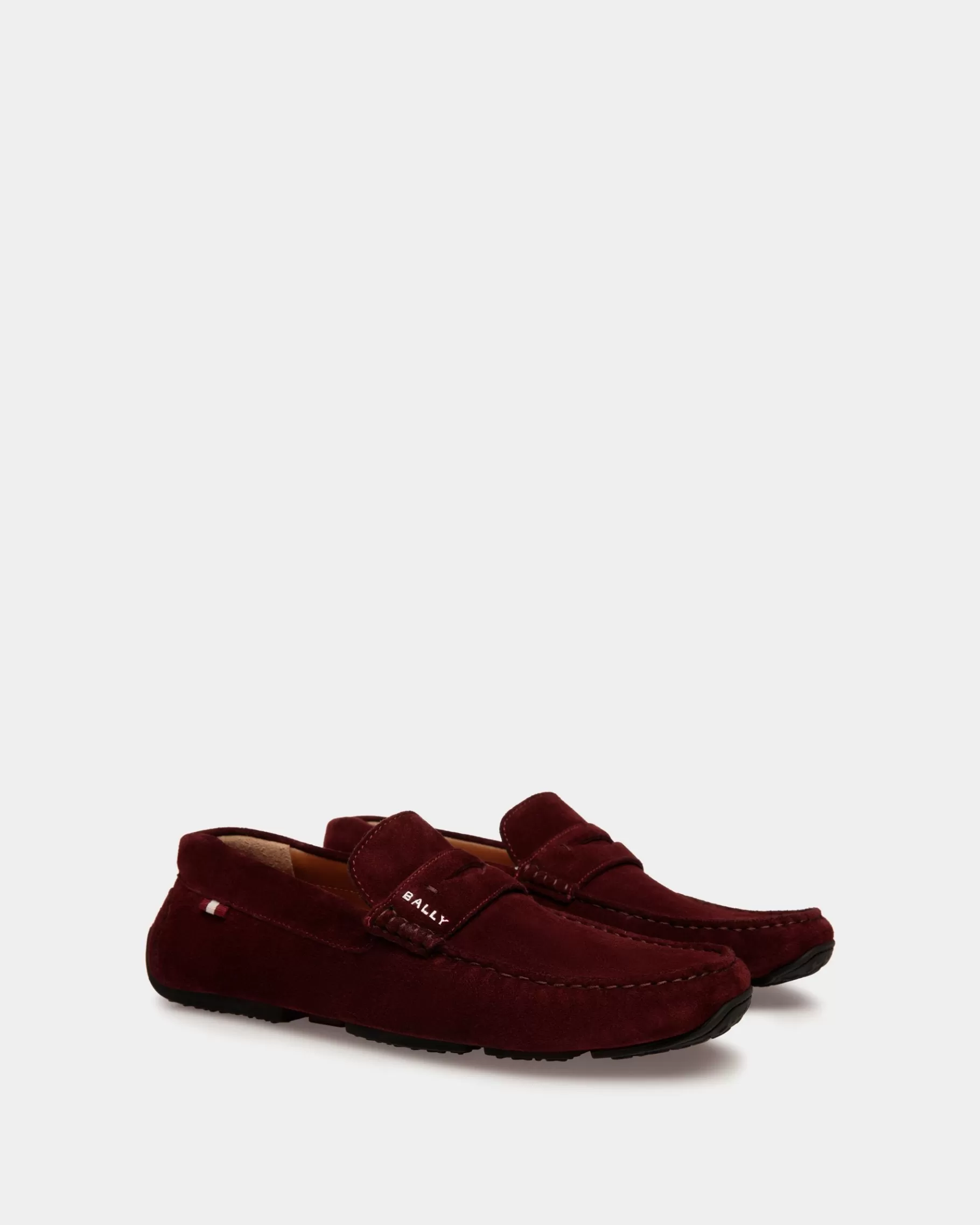 Drivers<Bally Pilot Driver in Andorra Suede Burgundy