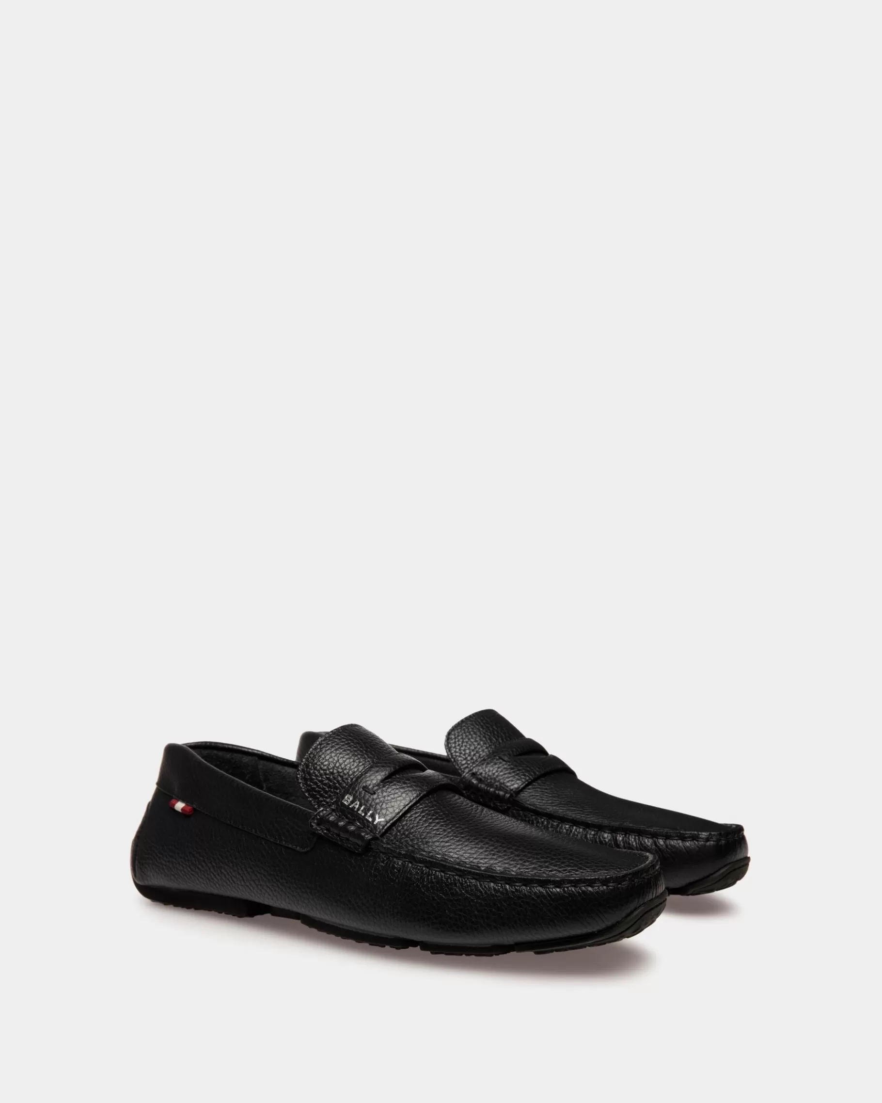 Drivers<Bally Pilot Driver In Grained Leather Black