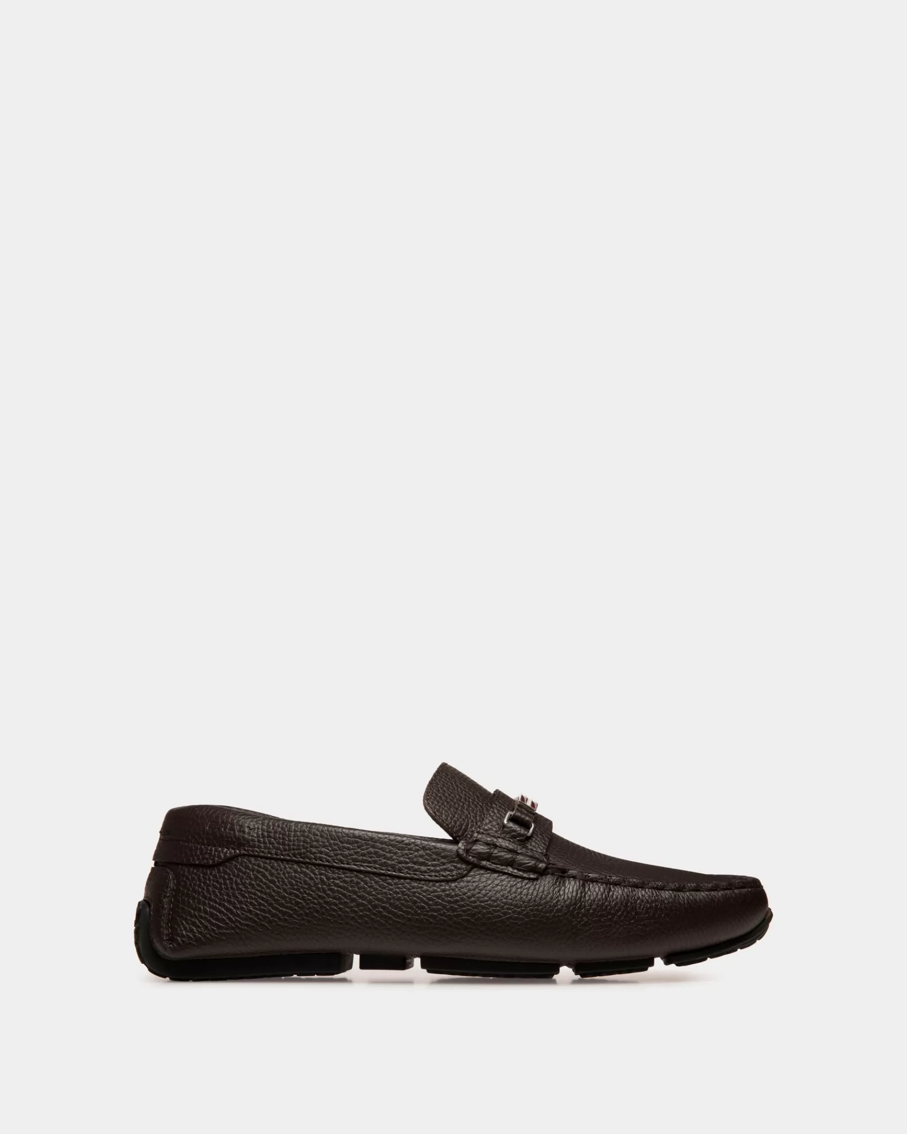 Drivers<Bally Pilot Driver In Ebano Grained Leather Brown