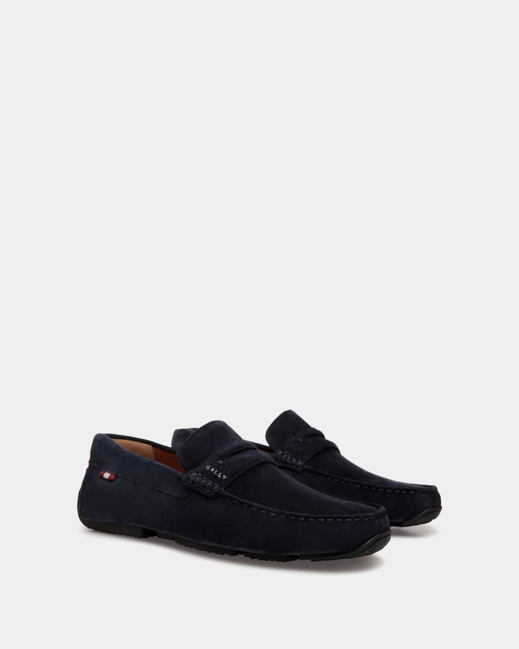 Drivers<Bally Pilot Driver in Navy Suede Blue