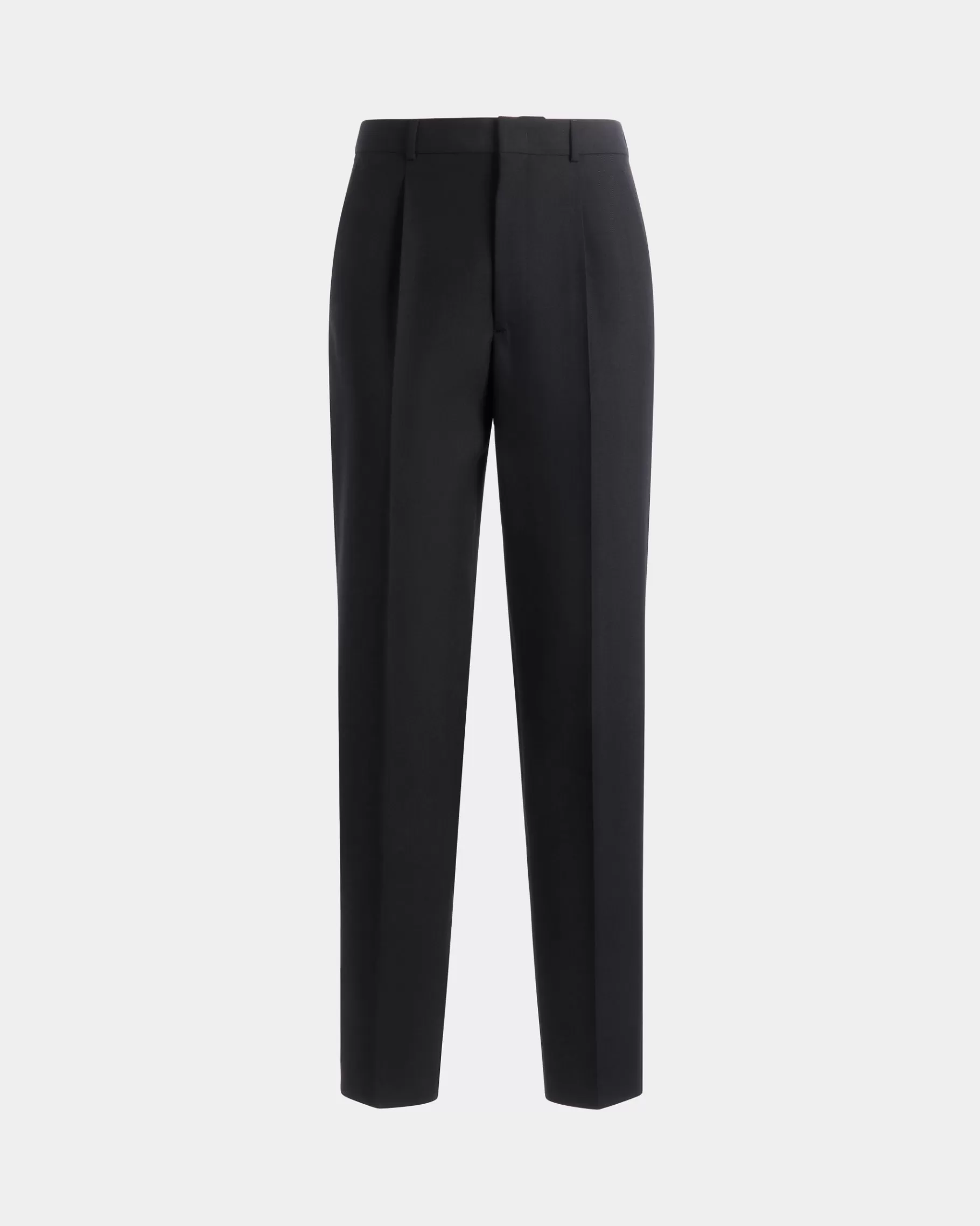 Pants<Bally Pleated Pants In Navy Wool Blend Blue