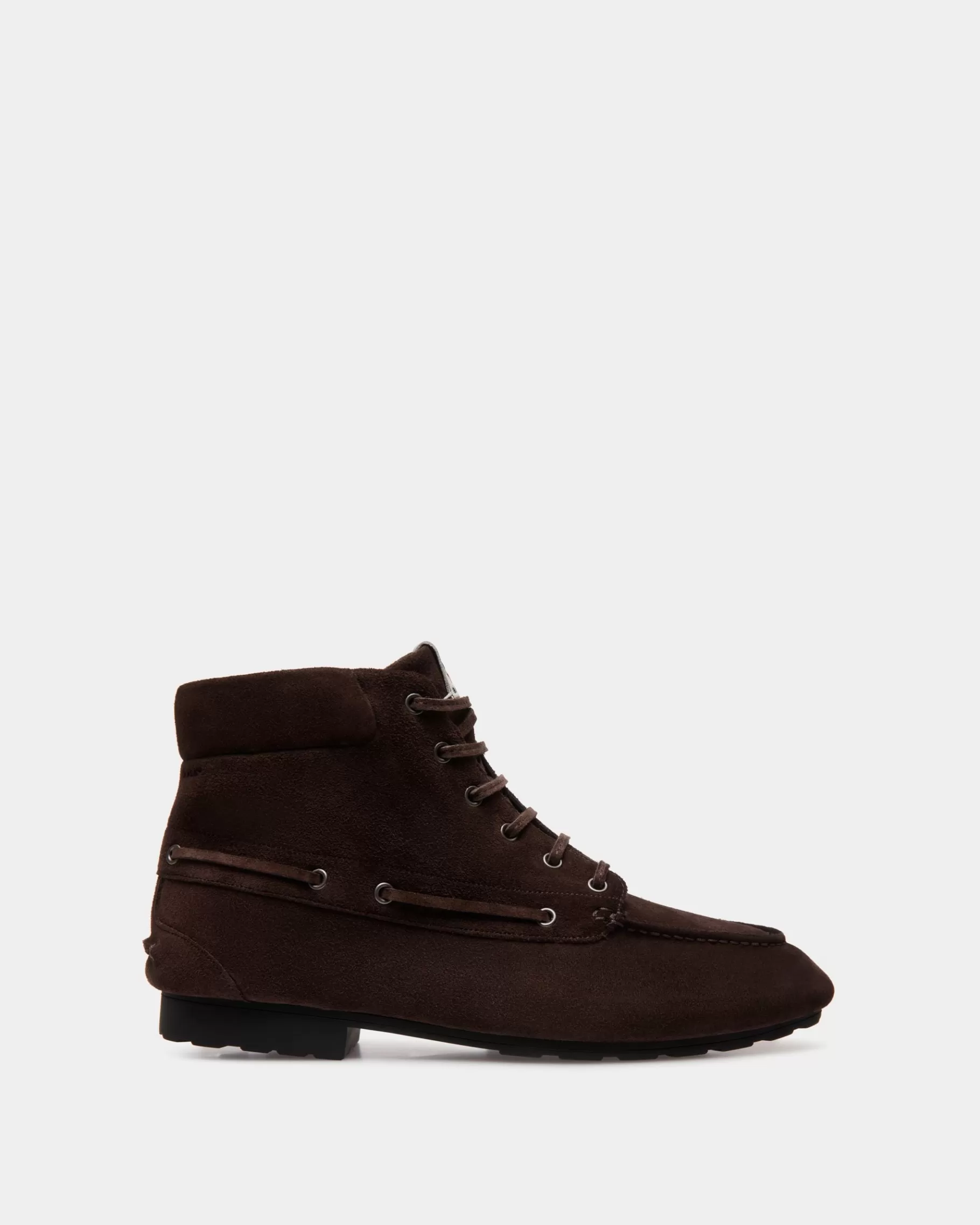 Boots & Ankle Boots<Bally Plume Bootie In Ebano Suede Brown