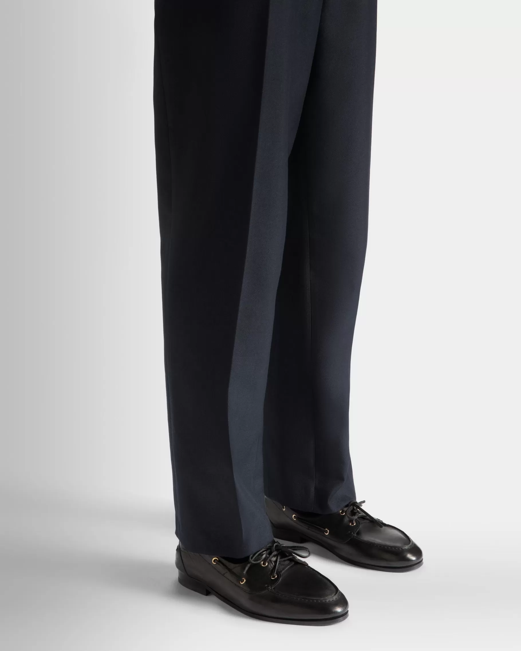 Loafers & Moccasins<Bally Plume Moccasin in Leather Black