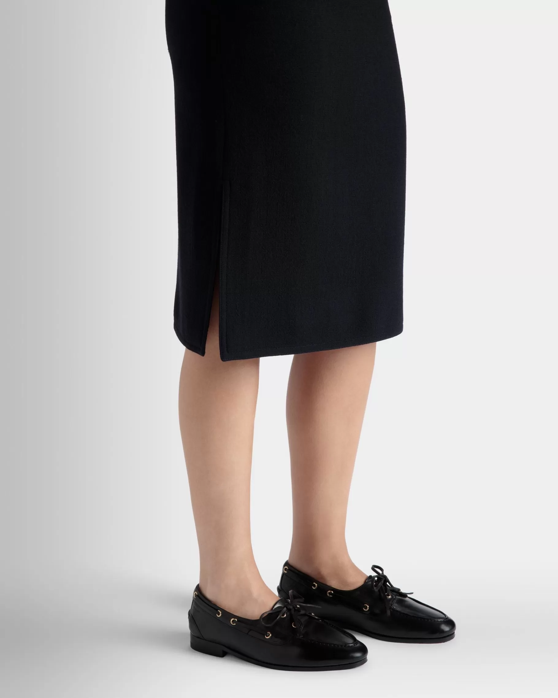 Flats & Moccasins<Bally Plume Moccasin In Leather Black