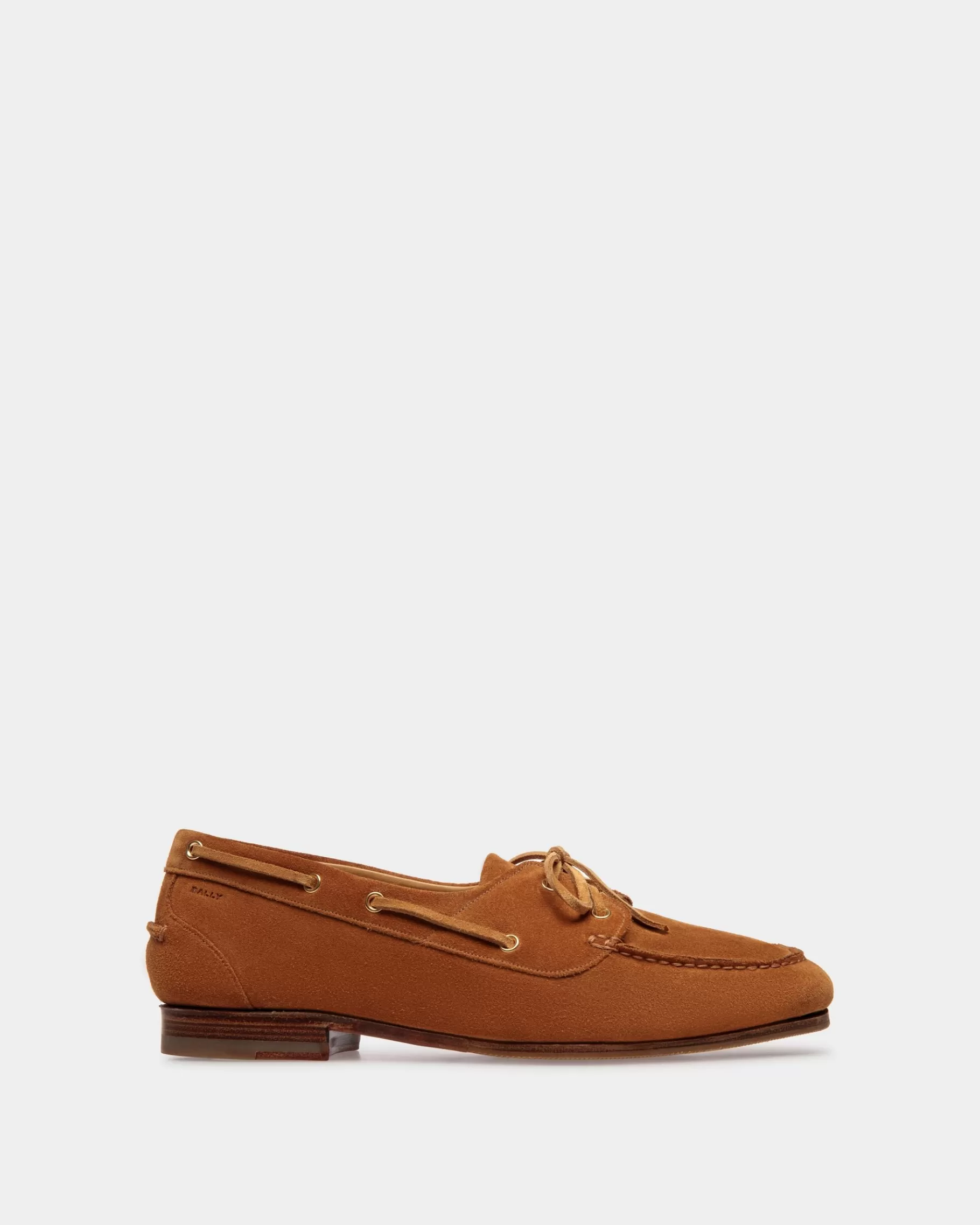 Loafers & Moccasins<Bally Plume Moccasin in Suede Brown