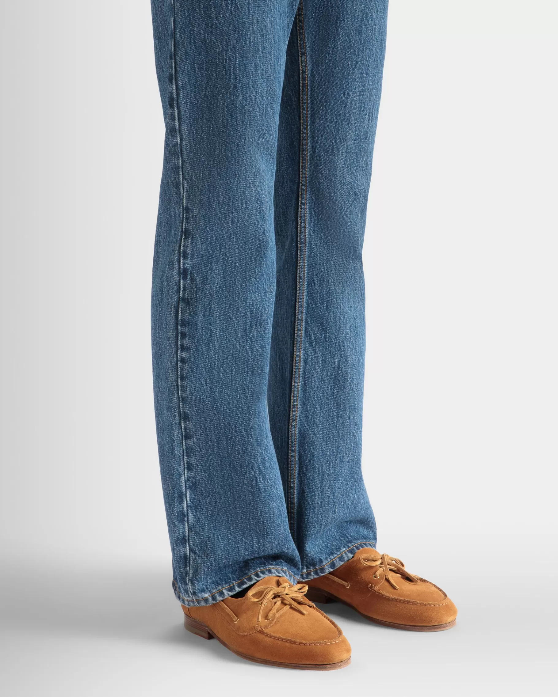 Loafers & Moccasins<Bally Plume Moccasin in Suede Brown