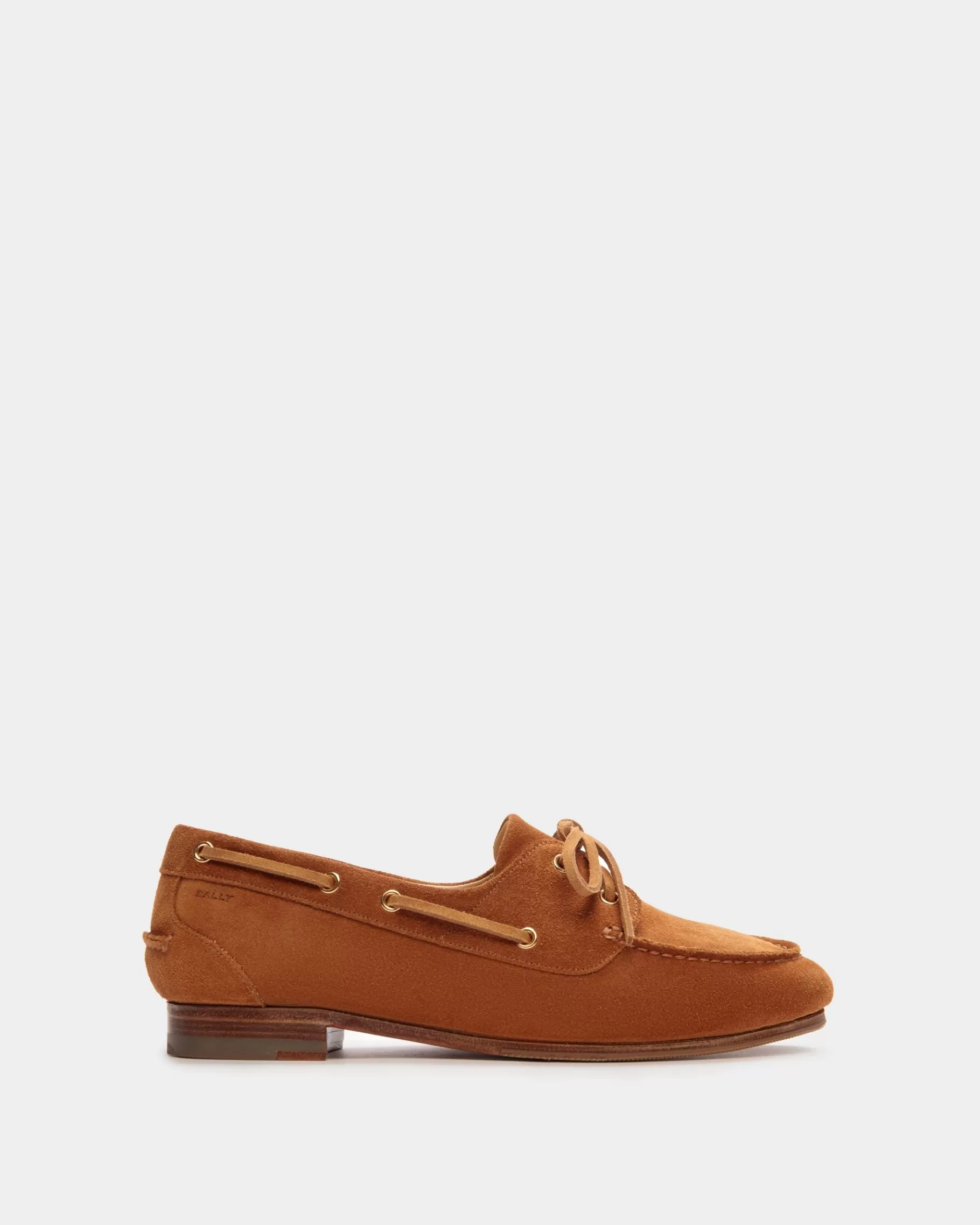 Flats & Moccasins<Bally Plume Moccasin in Suede Brown