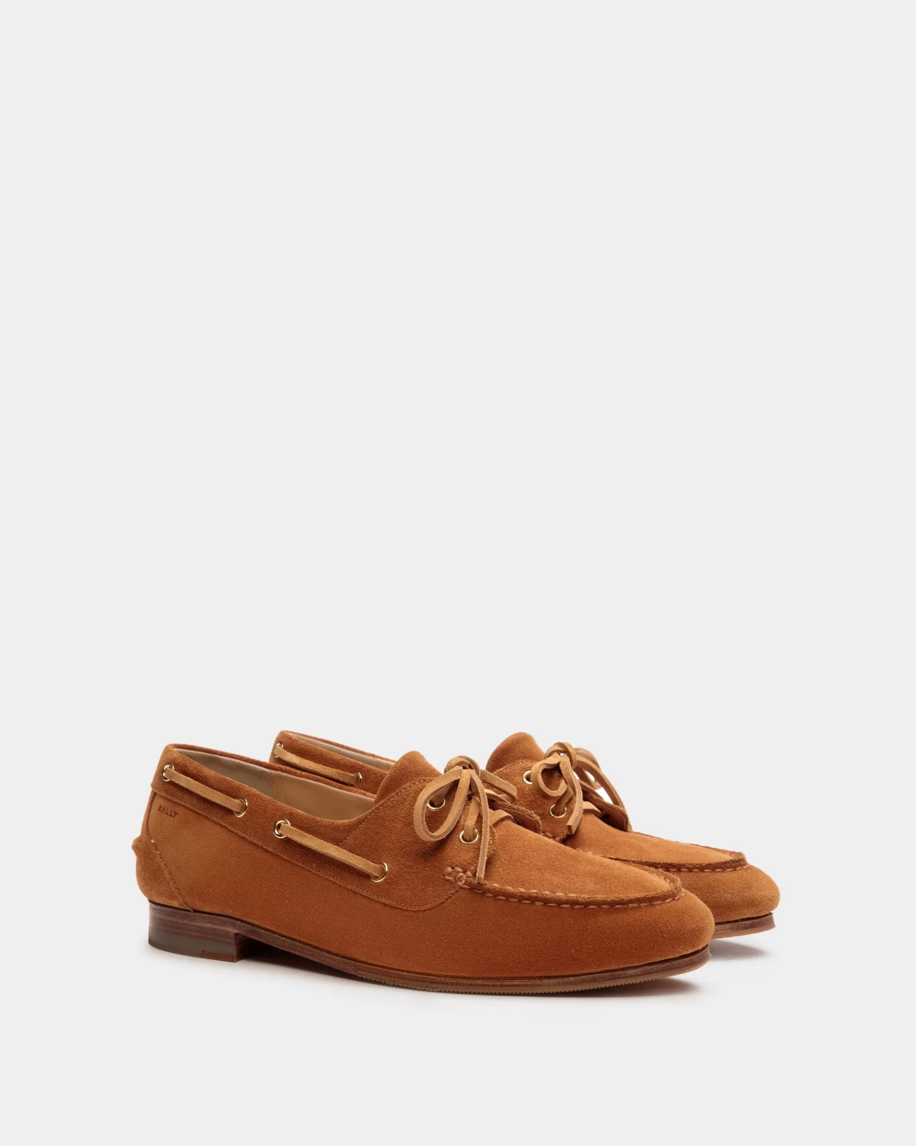 Flats & Moccasins<Bally Plume Moccasin in Suede Brown