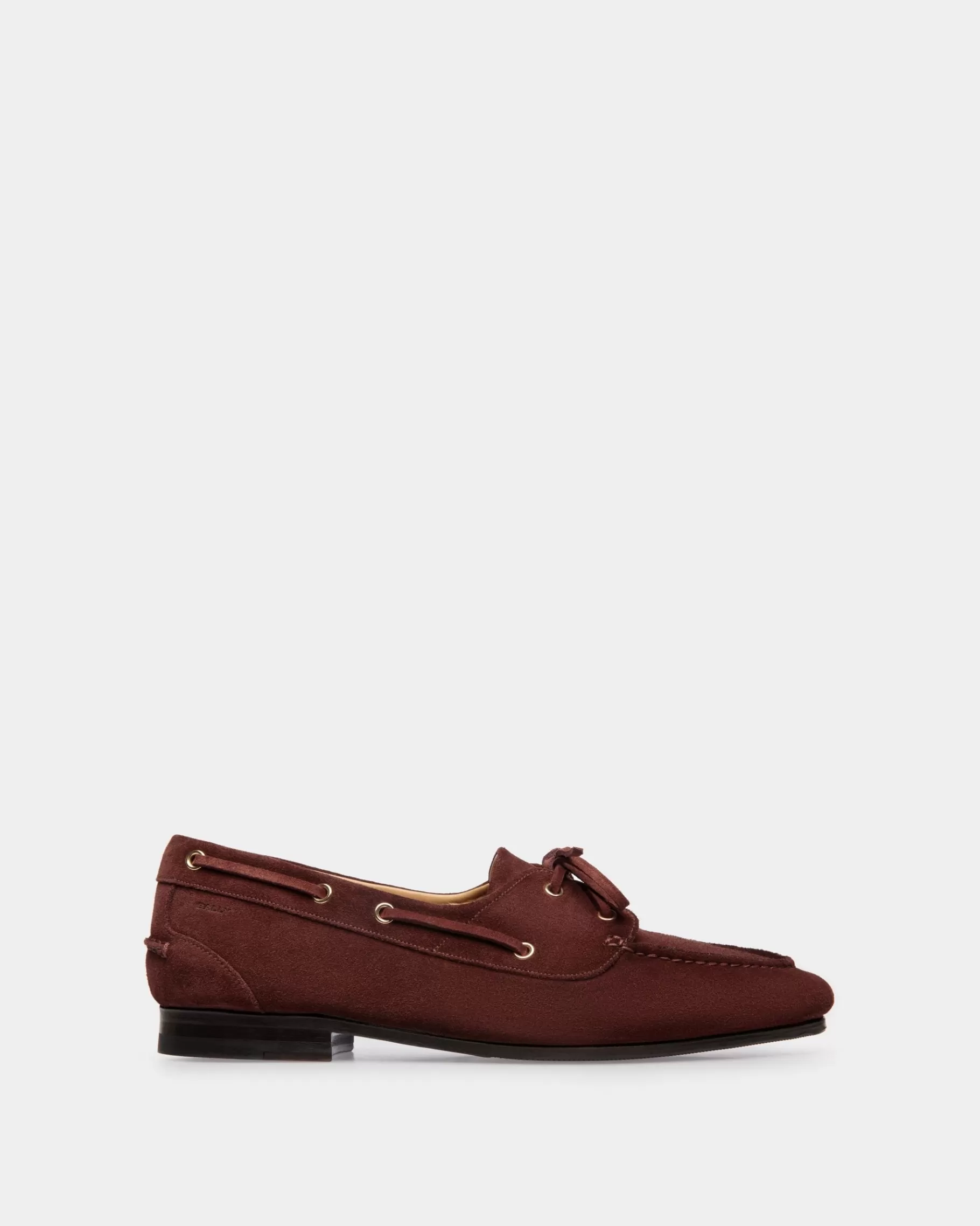 Loafers & Moccasins<Bally Plume Moccasin in Chestnut Suede Brown