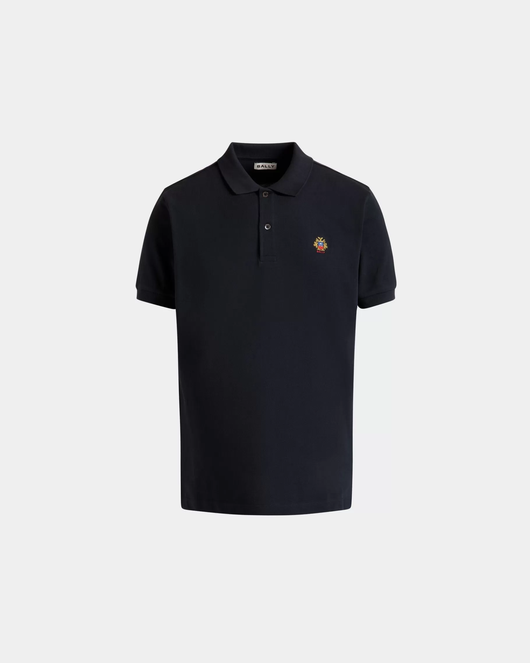 Shirts & T-shirts<Bally Polo Shirt in Navy Cotton Blue