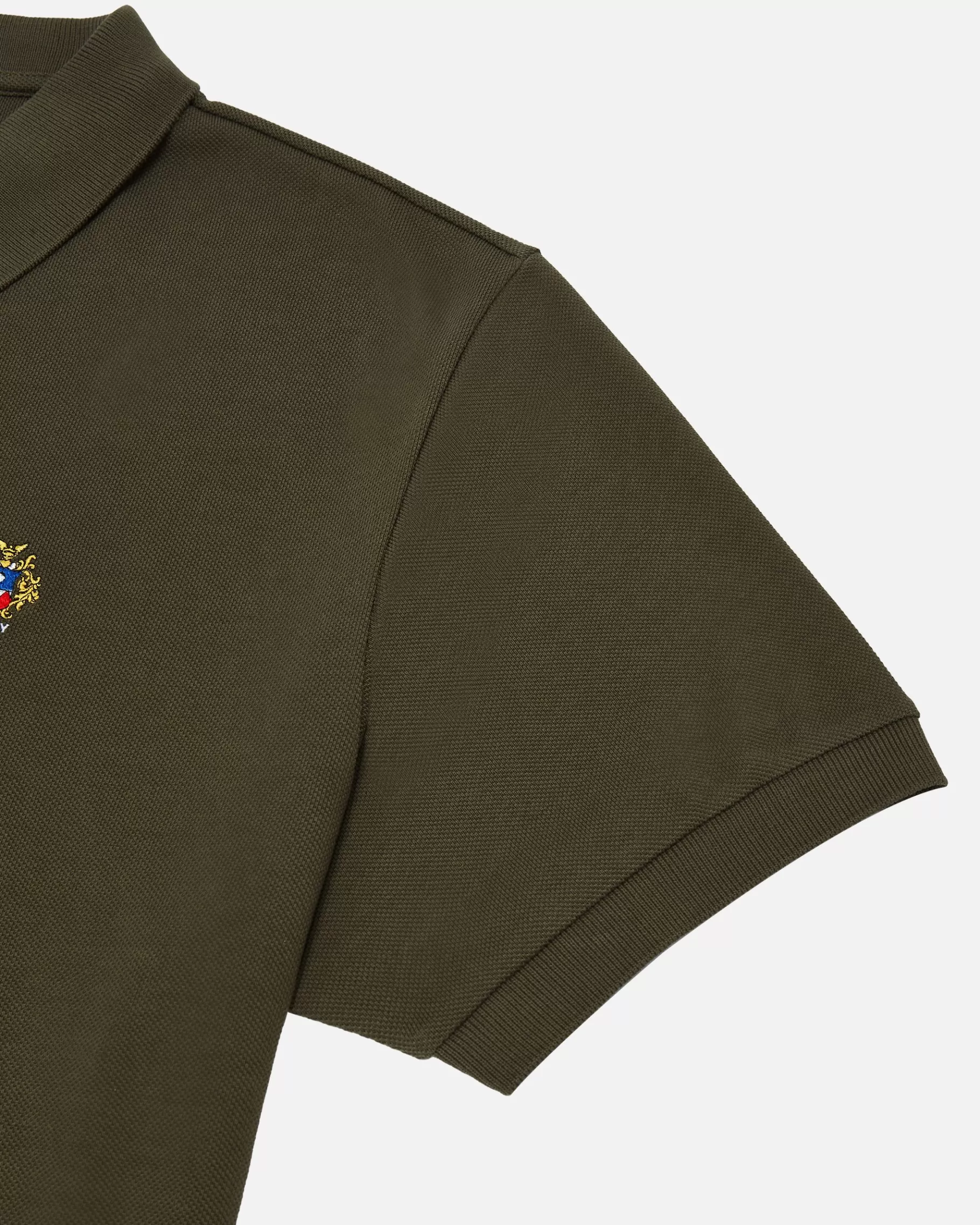 Shirts & T-shirts<Bally Polo With a Crest Logo In Military Cotton Green