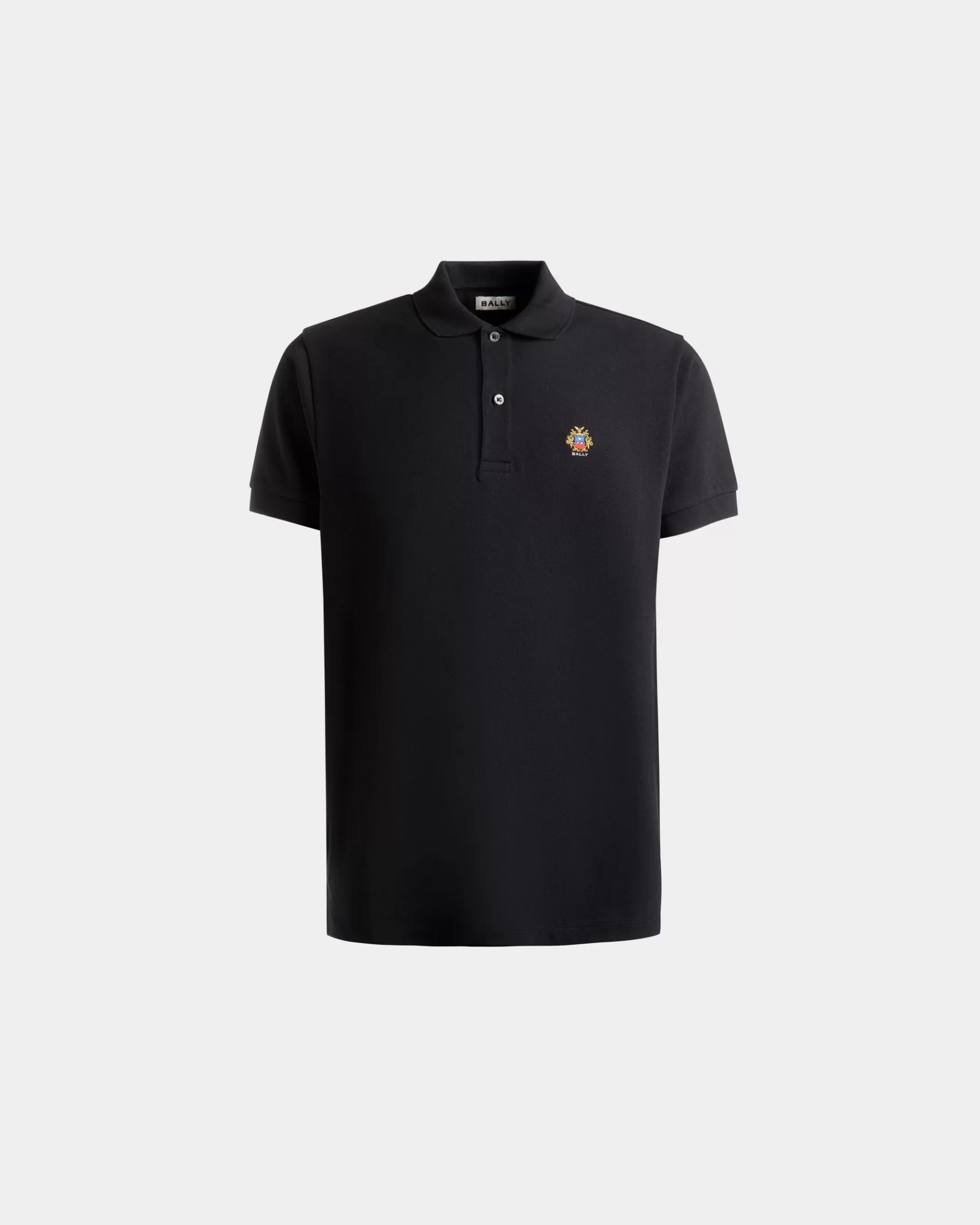 Shirts & T-shirts<Bally Polo With Crest Logo In Cotton Black