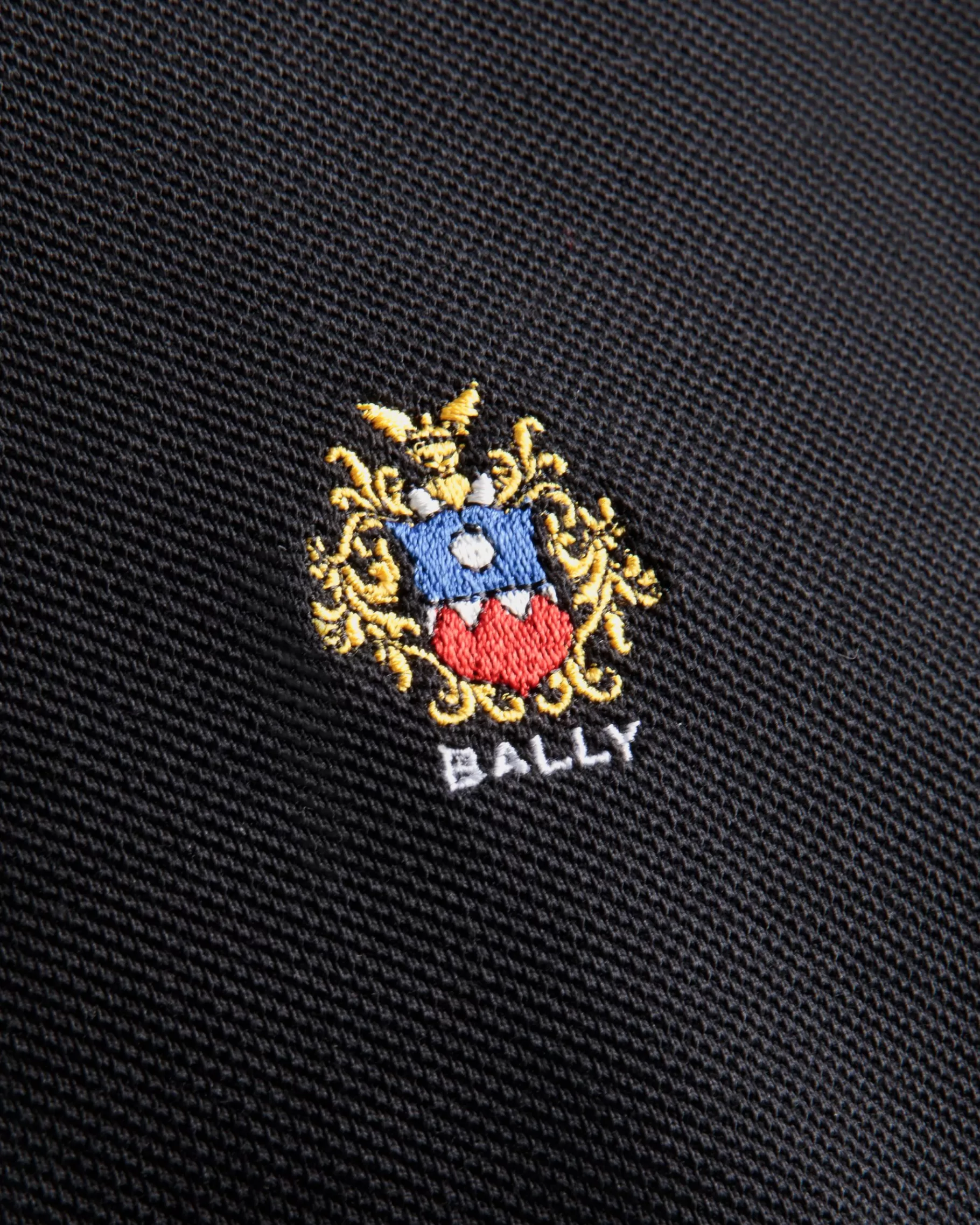 Shirts & T-shirts<Bally Polo With Crest Logo In Cotton Black