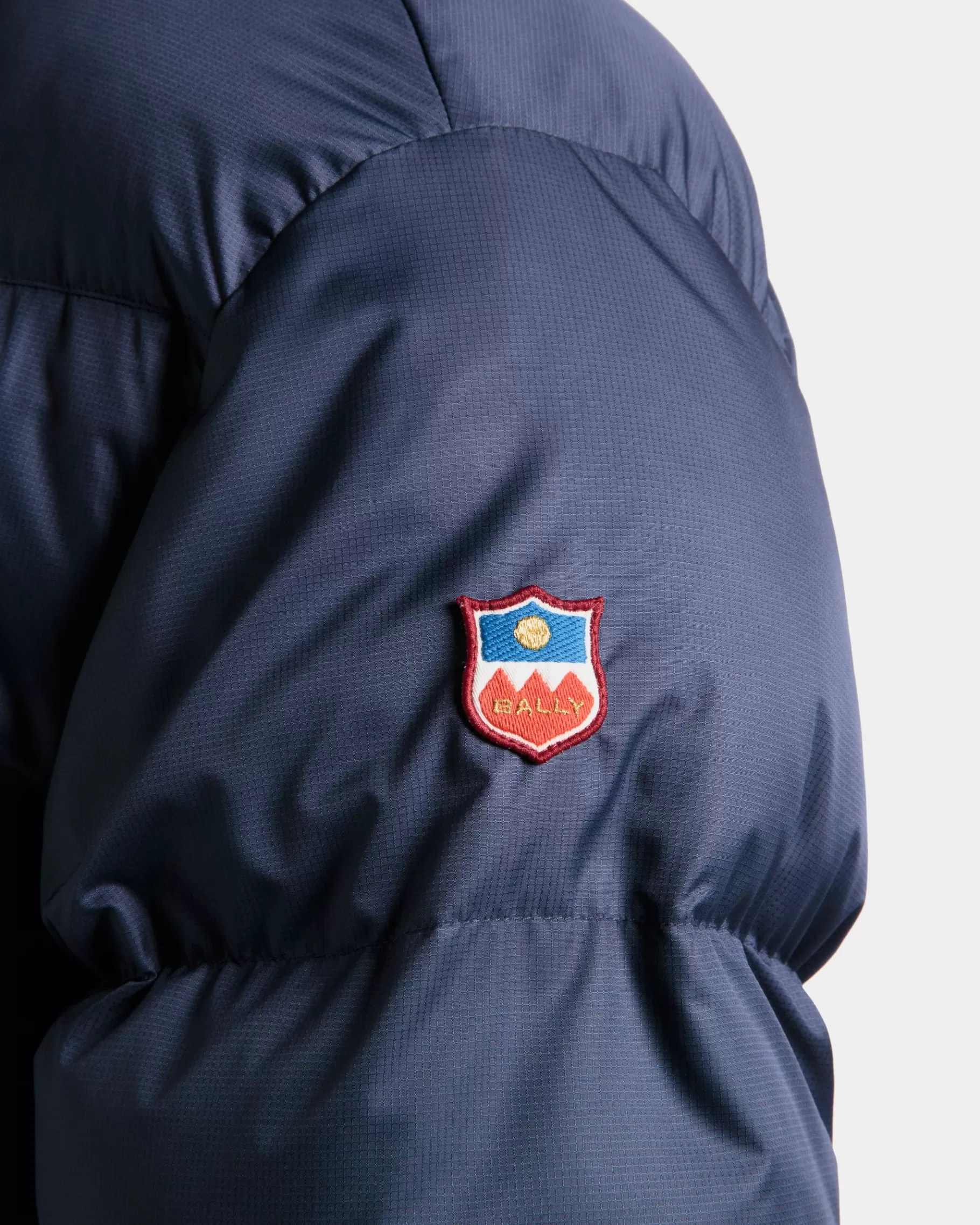 Coats & Jackets<Bally Puffer Jacket in Navy Nylon Blue