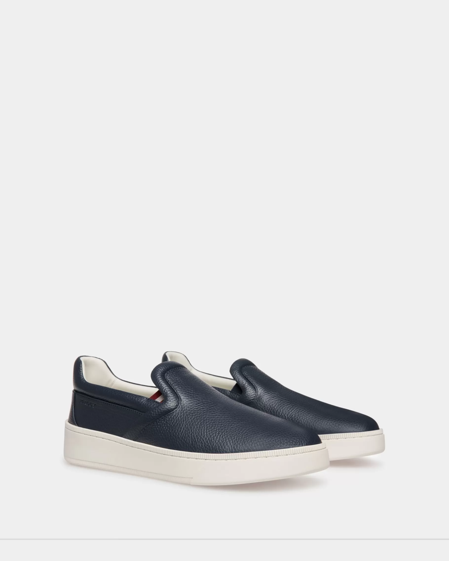 Sneakers<Bally Raise Slip-On Sneaker In Grained Leather Blue