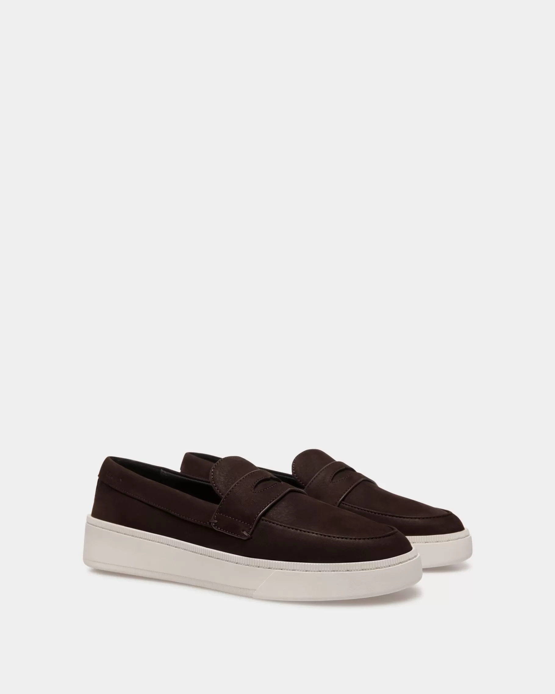 Sneakers<Bally Raise Sneaker in Ebano Nubuck Leather Brown