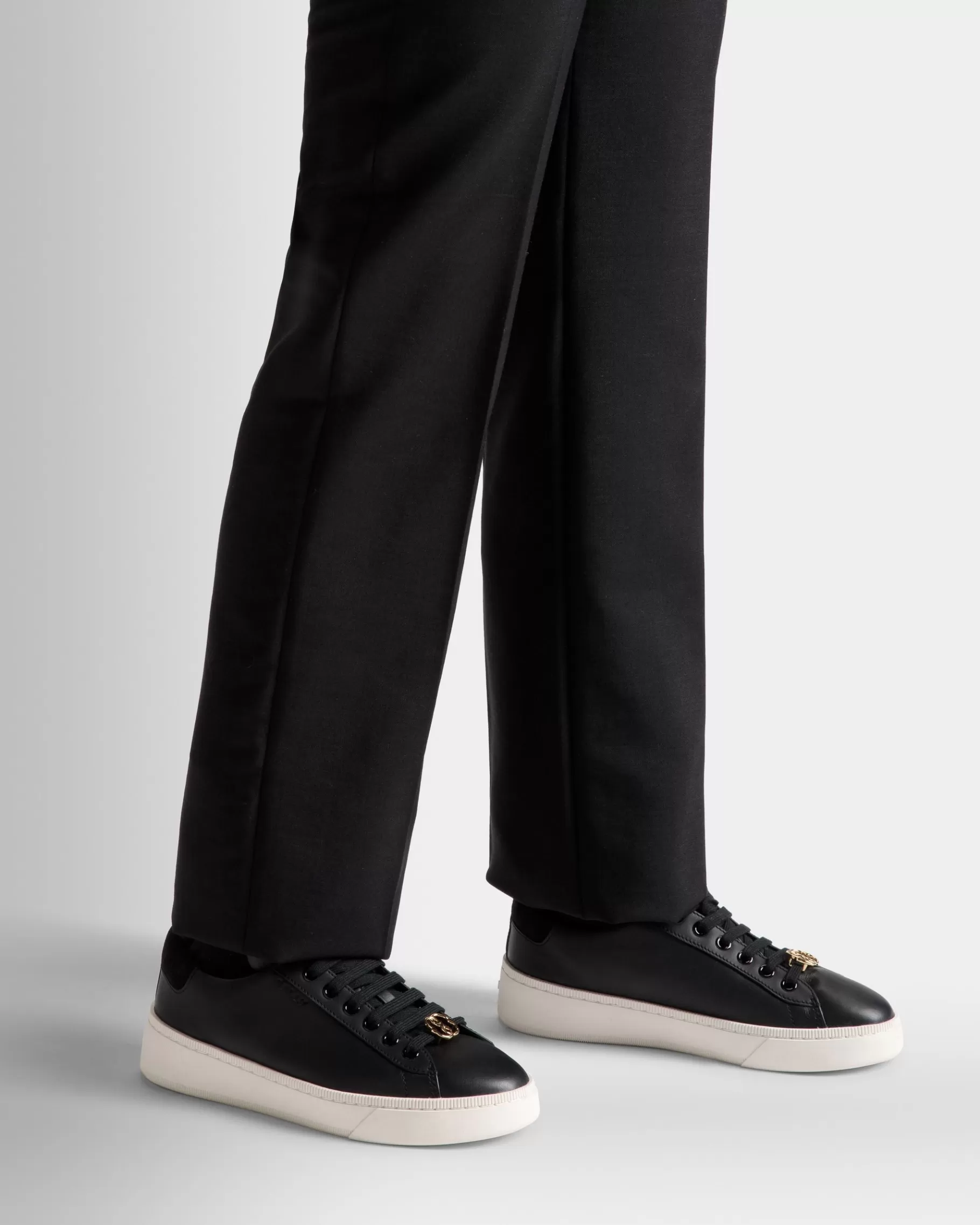 Sneakers<Bally Raise Sneakers In And White Leather Black