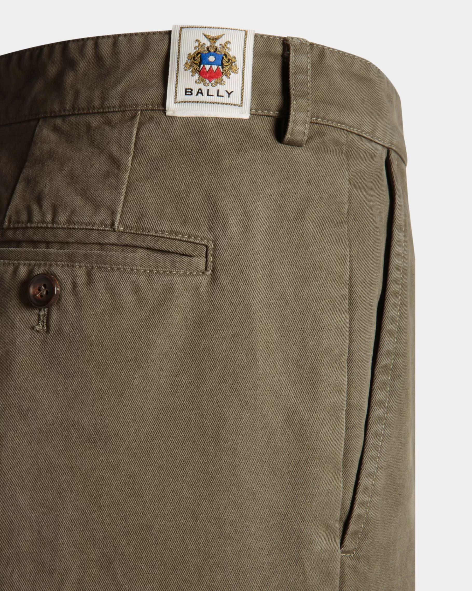 Pants<Bally Regular Pleated Pants In Military Cotton Green